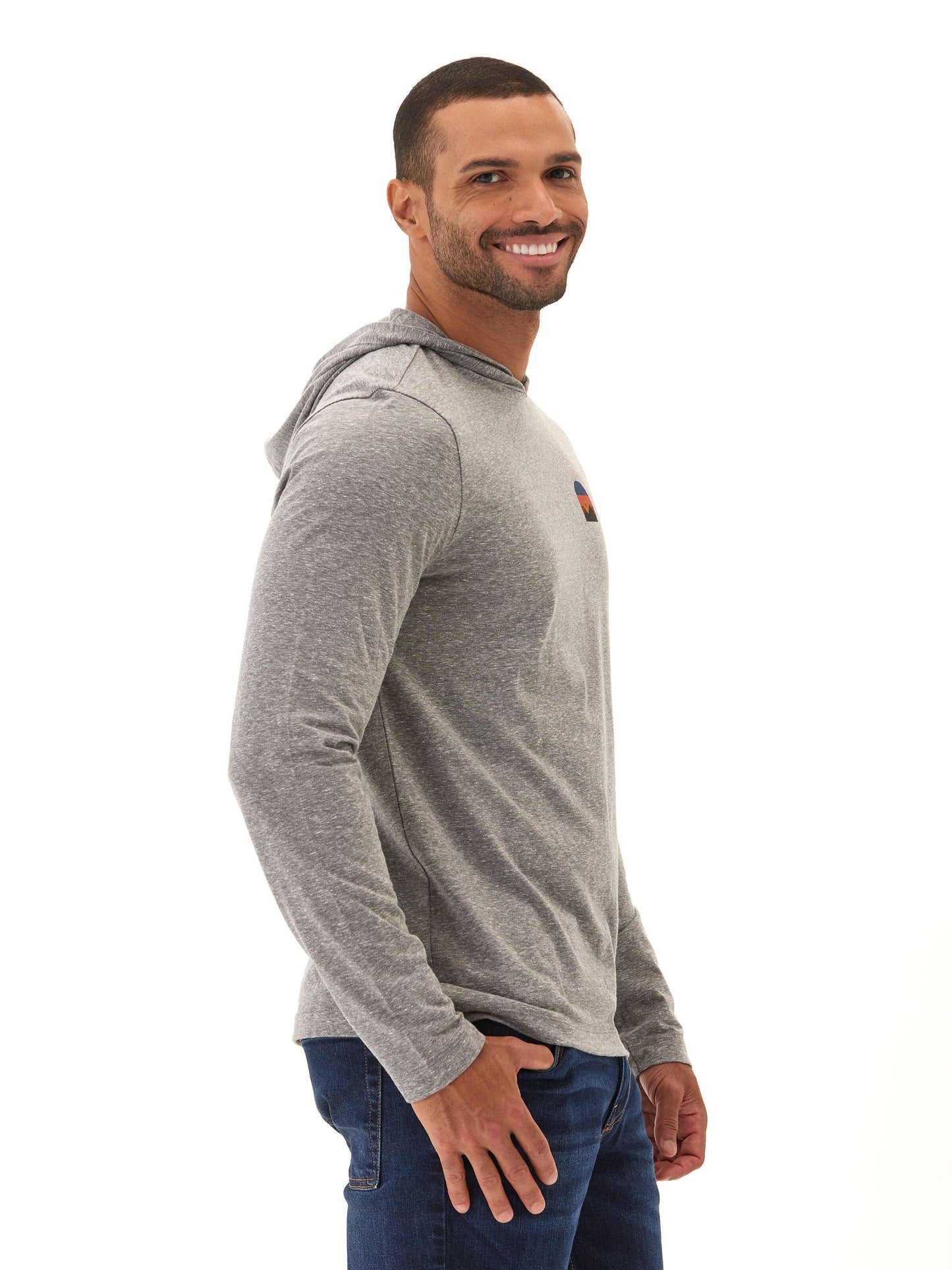 Triblend Embroidery Hoodie Tee
