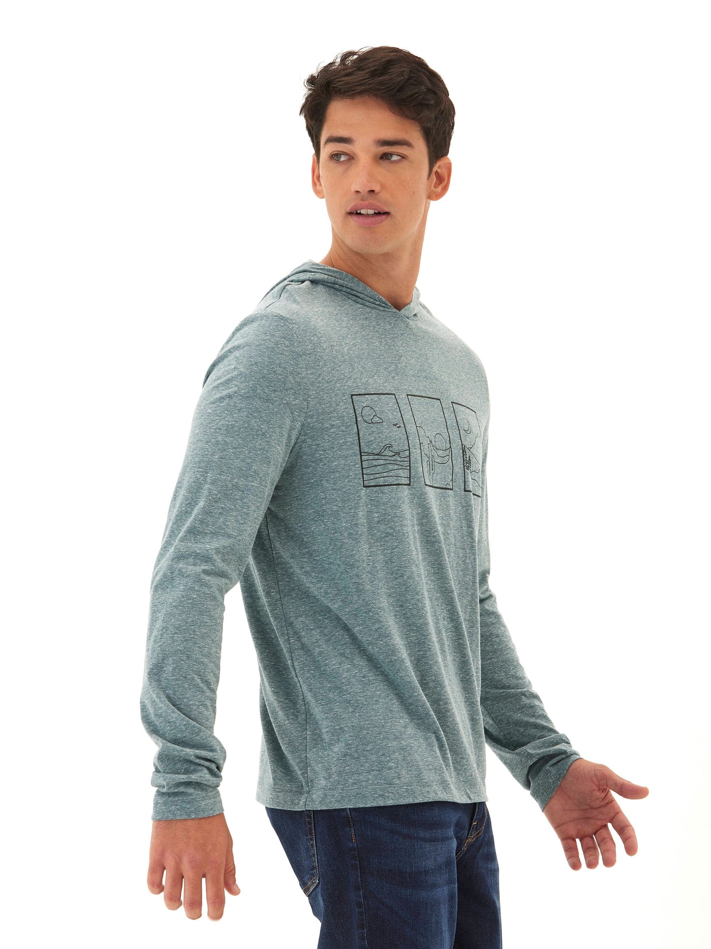 Triblend Jersey Graphic T-Shirt Hoodie