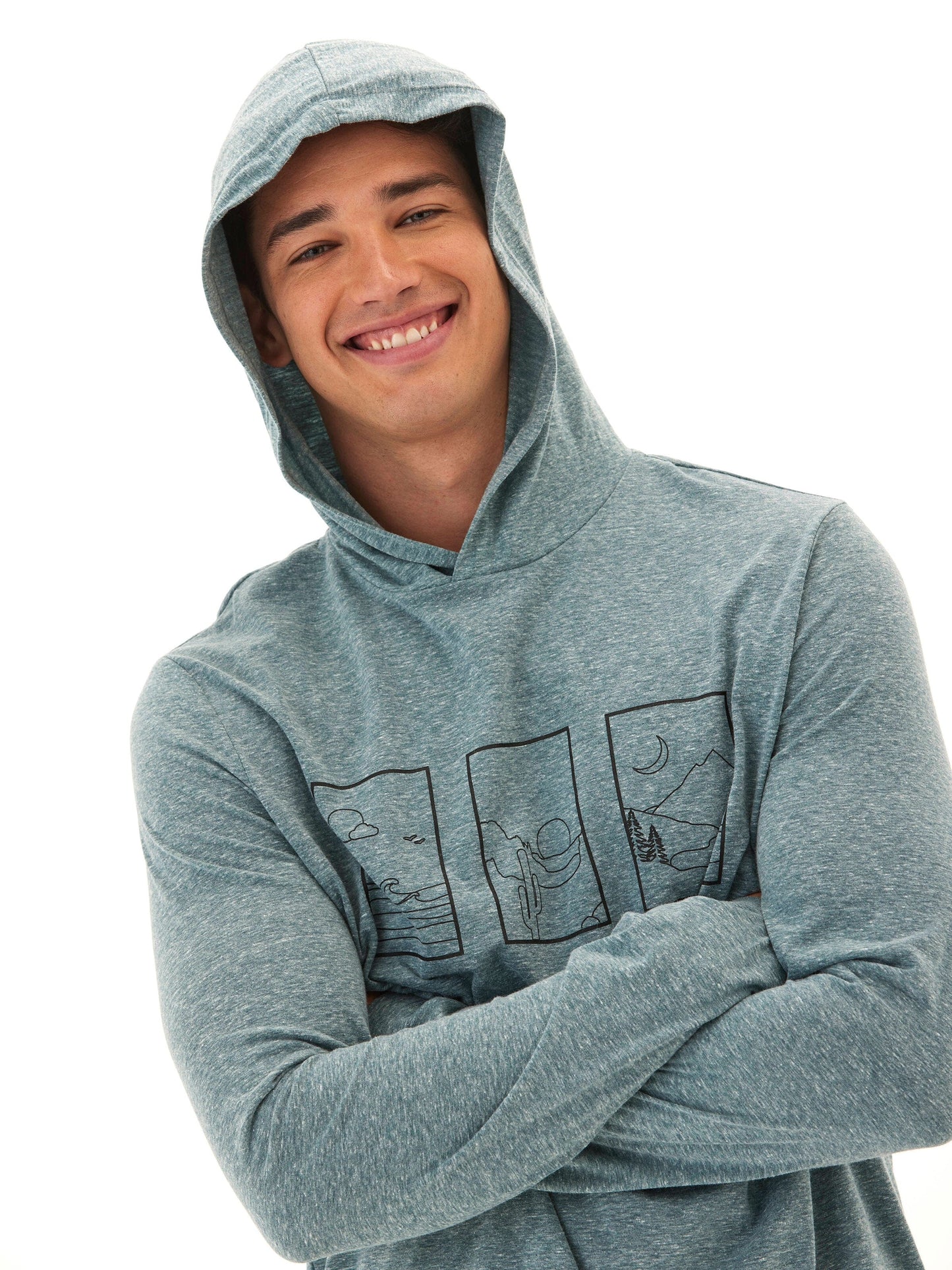 Triblend Jersey Graphic T-Shirt Hoodie