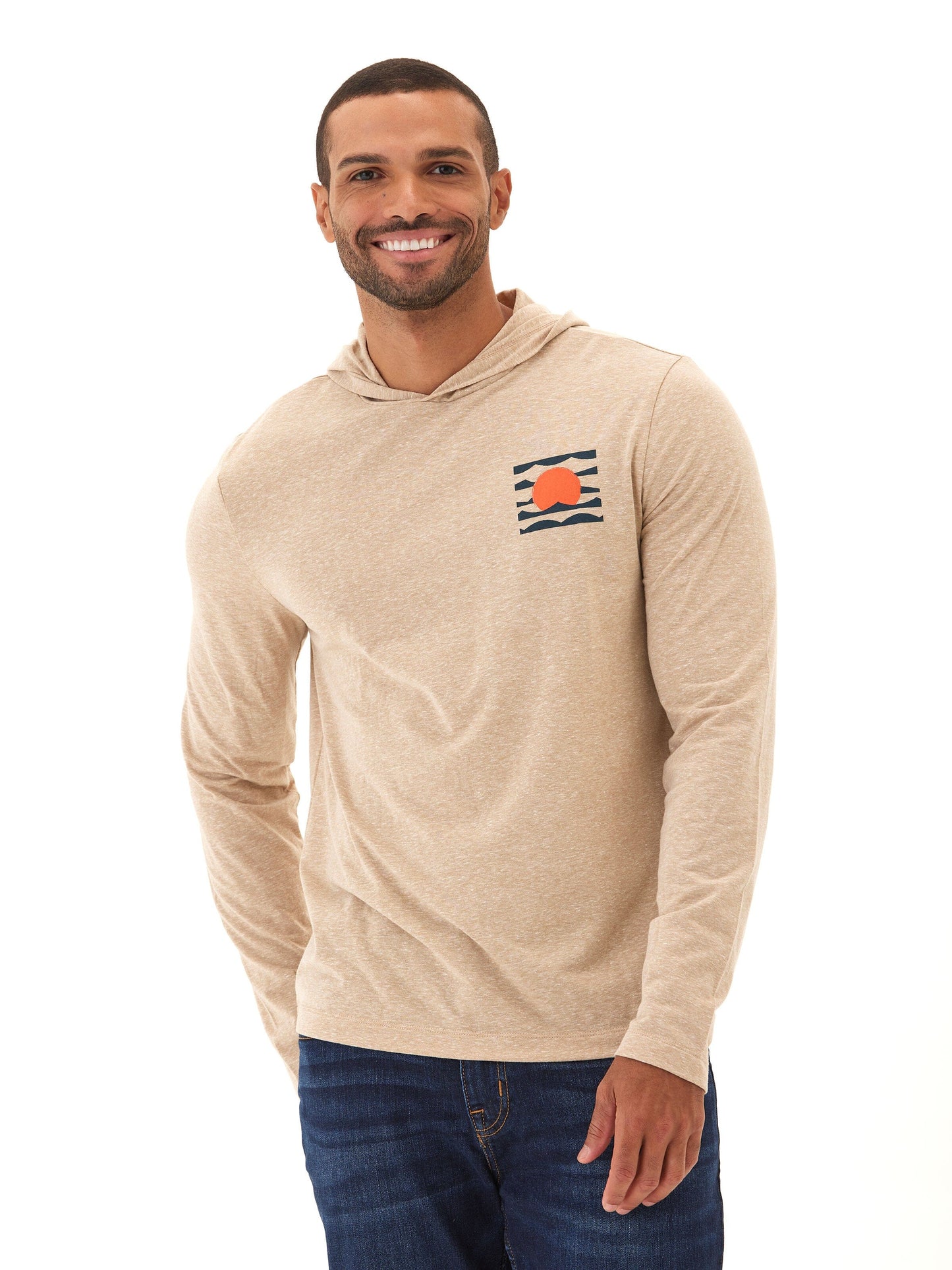 Triblend Embroidery Hoodie Tee