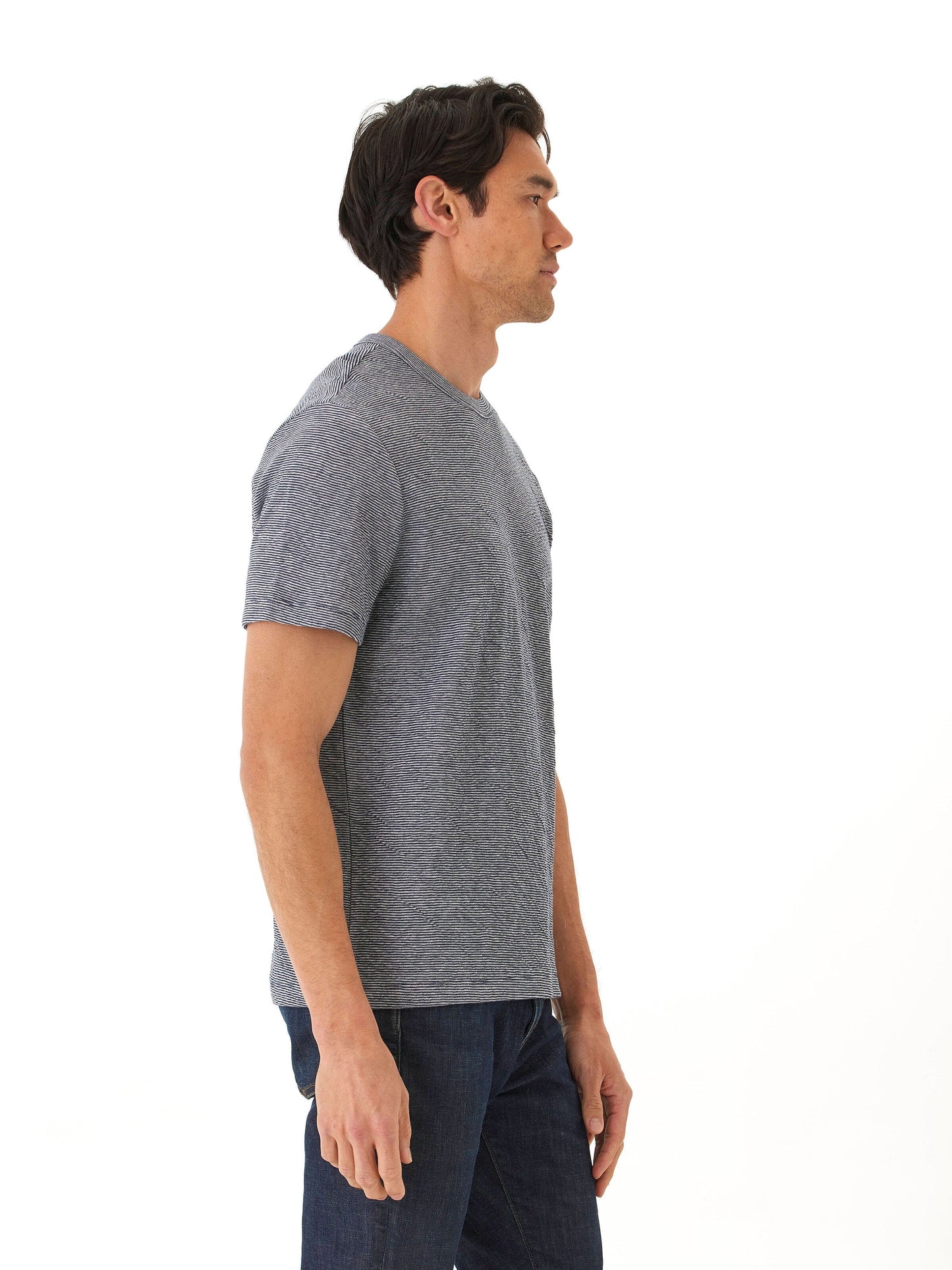 Shawn Double Face Knit Short Sleeve Crew Tee