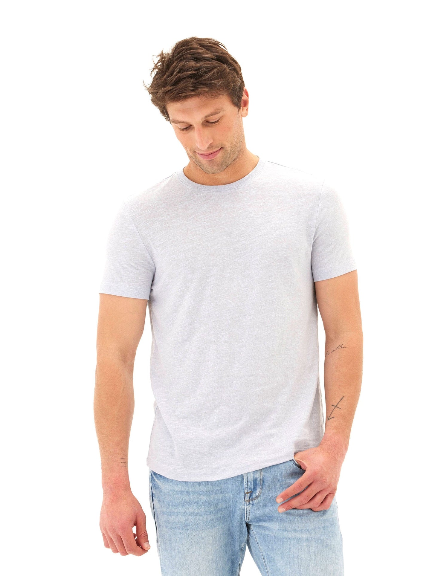 Soloman Slub Linen Short Sleeve Crew Tee