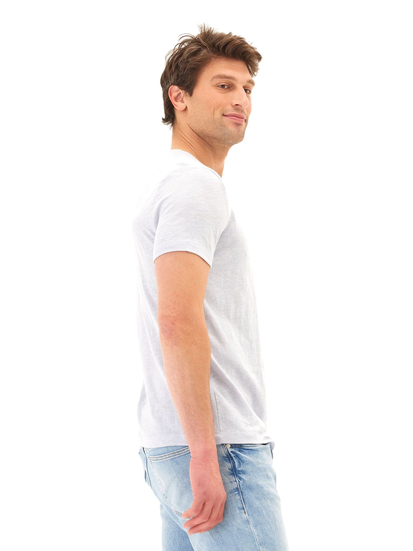 Soloman Slub Linen Short Sleeve Crew Tee
