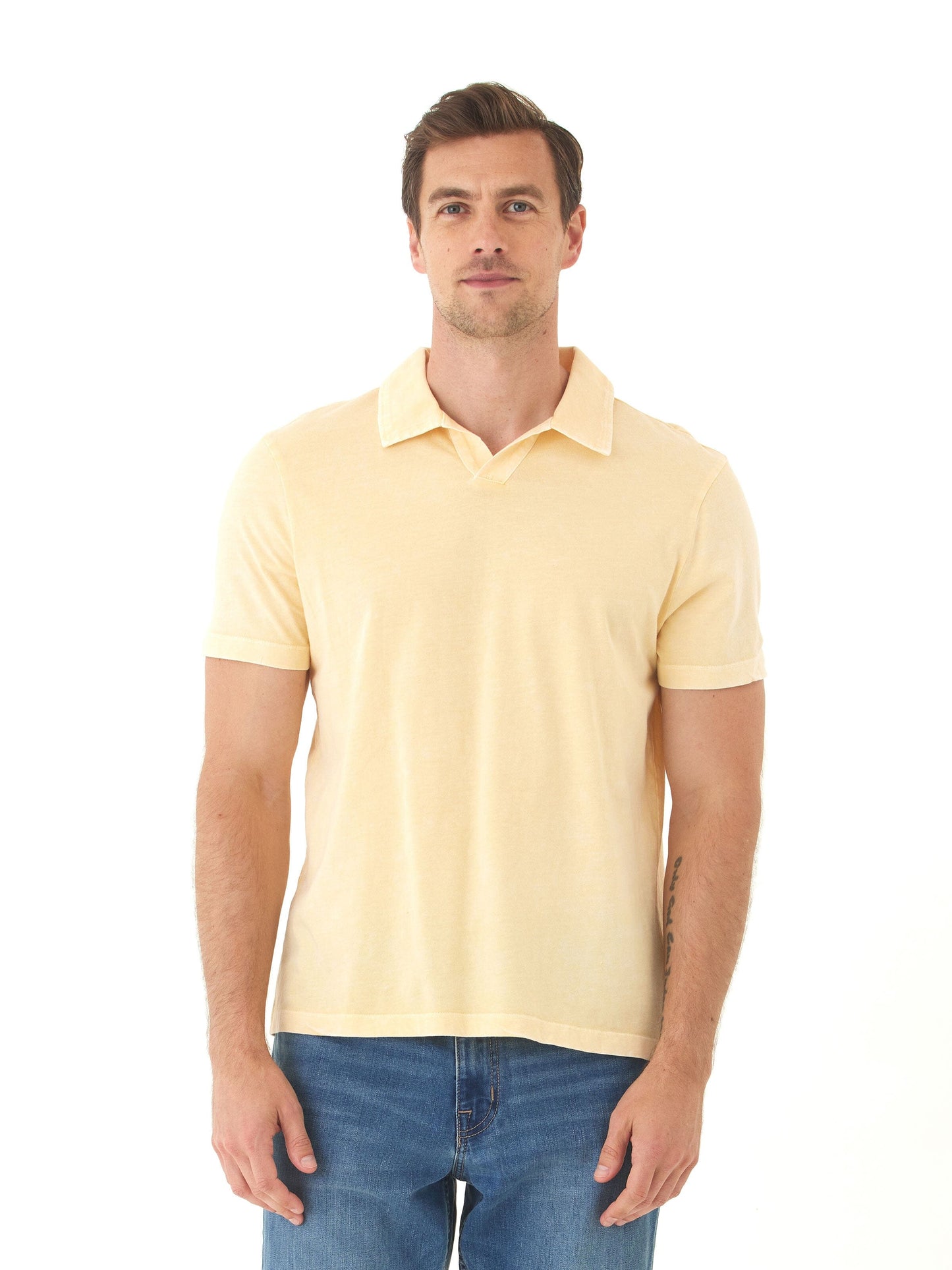 Jared Mineral Wash Eco Cotton Jersey Short Sleeve Polo