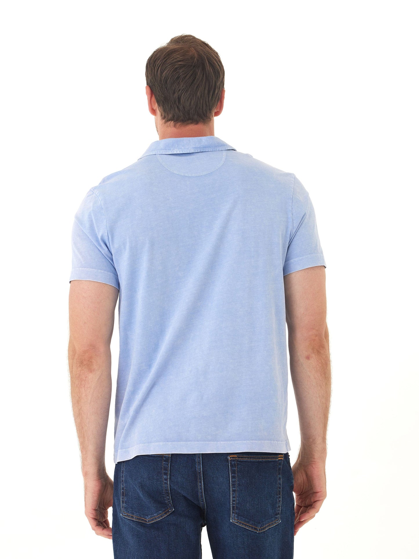 Jared Mineral Wash Eco Cotton Jersey Short Sleeve Polo