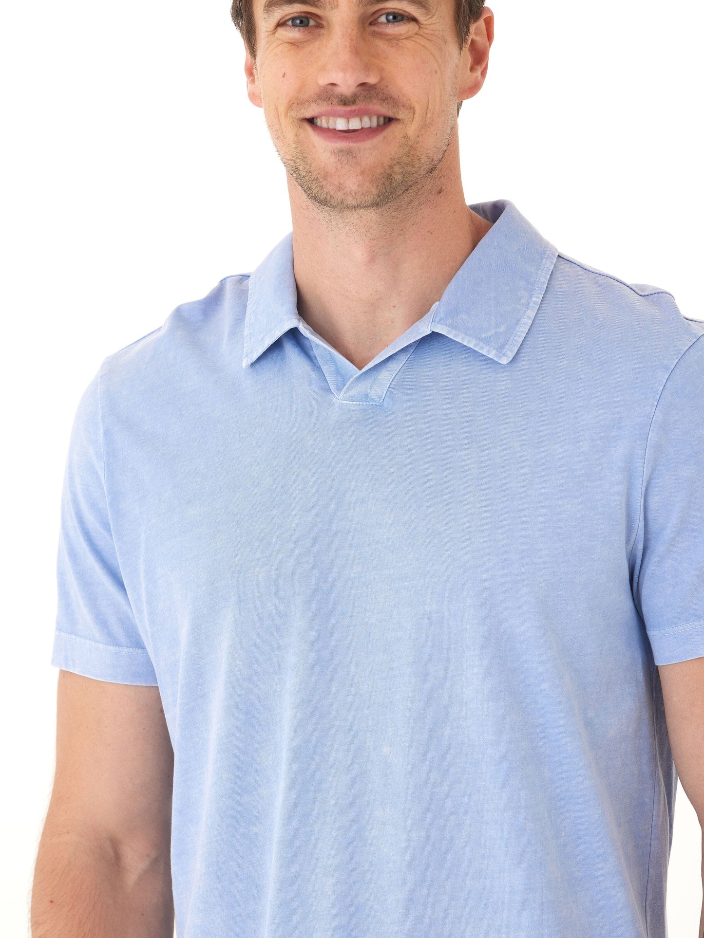 Jared Mineral Wash Eco Cotton Jersey Short Sleeve Polo