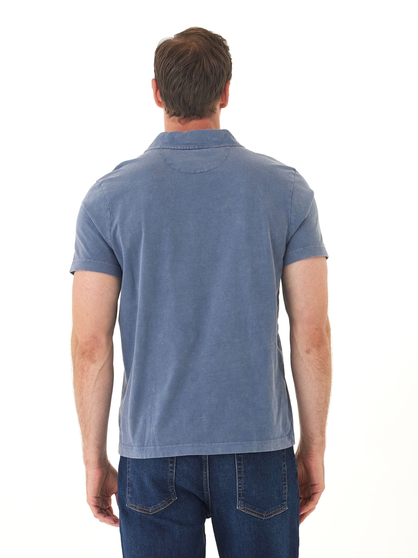 Jared Mineral Wash Eco Cotton Jersey Short Sleeve Polo