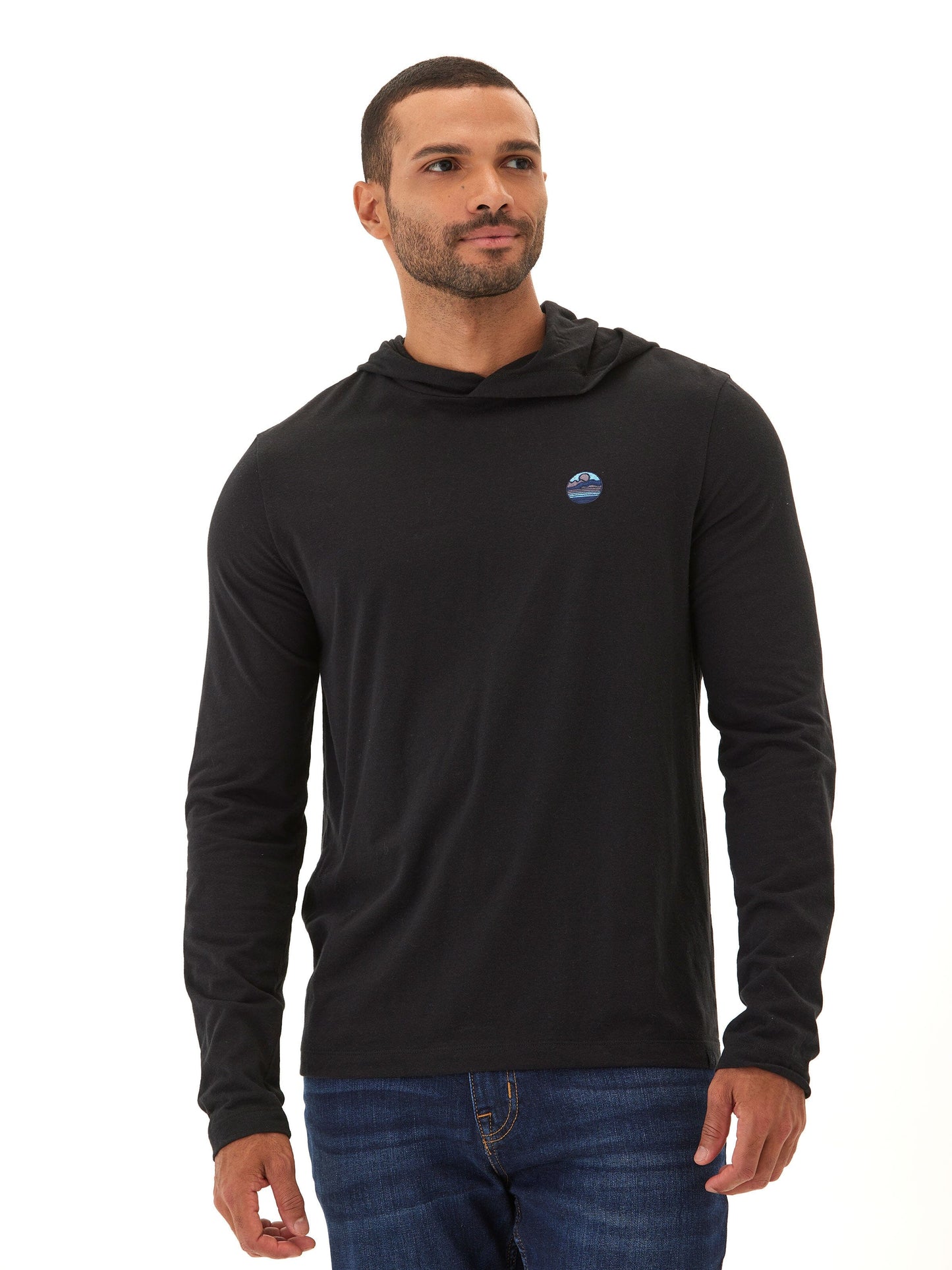 Triblend Embroidery Hoodie Tee