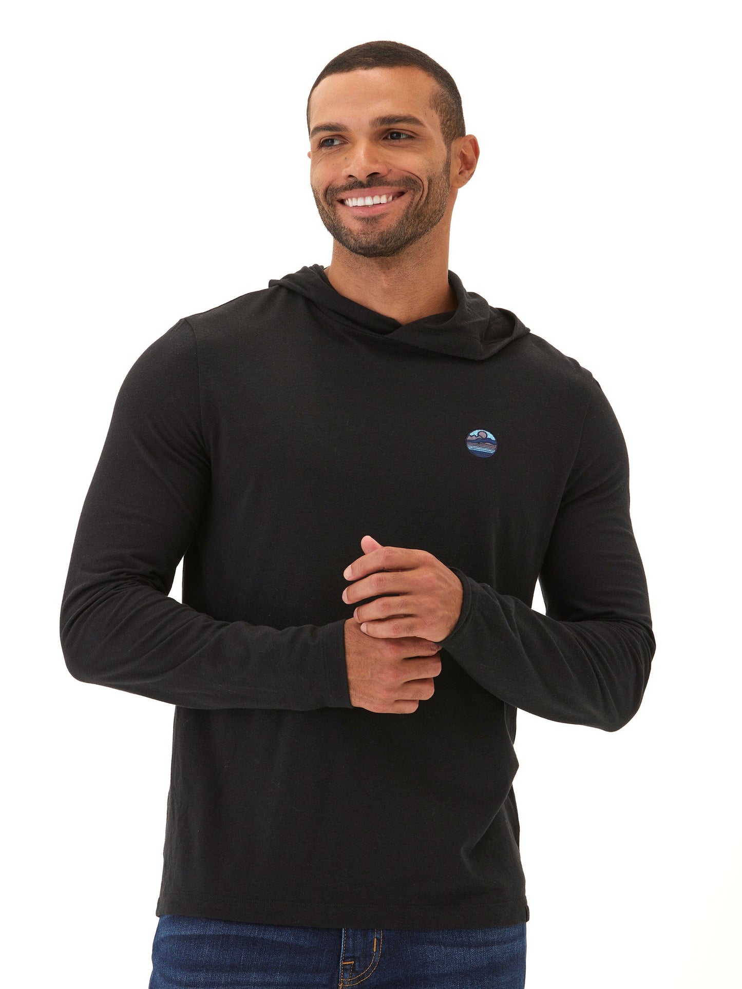 Triblend Embroidery Hoodie Tee