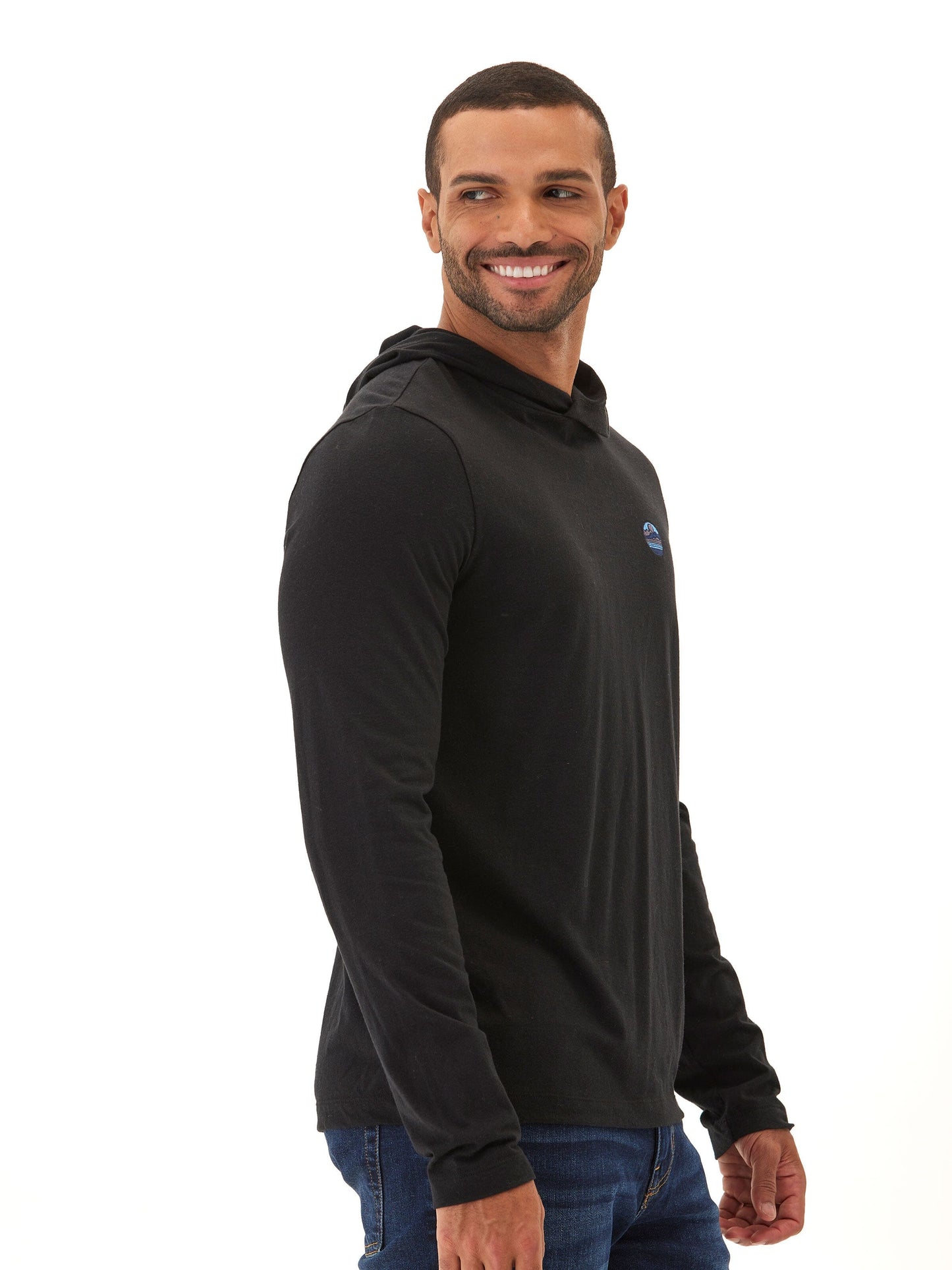 Triblend Embroidery Hoodie Tee