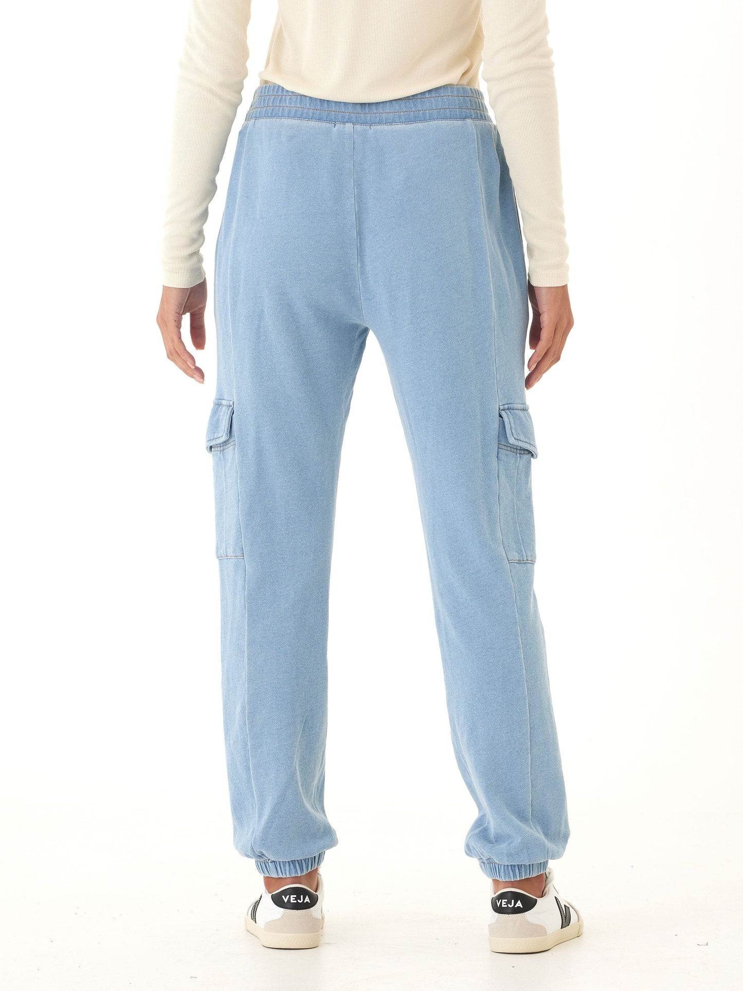 Daphnie Denim Terry Cargo Jogger
