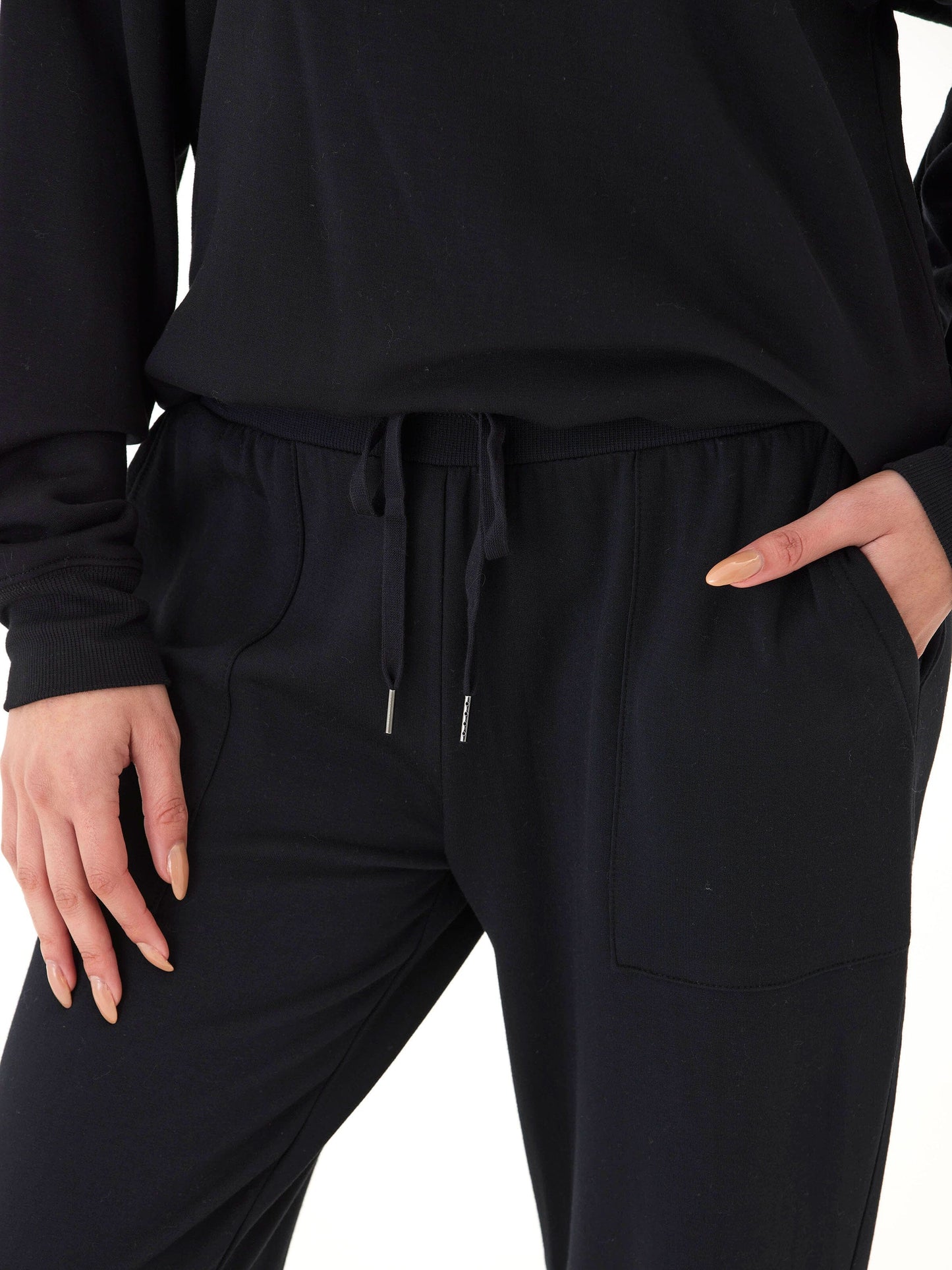 Bex Feather Fleece Panel Crop Jogger 23"