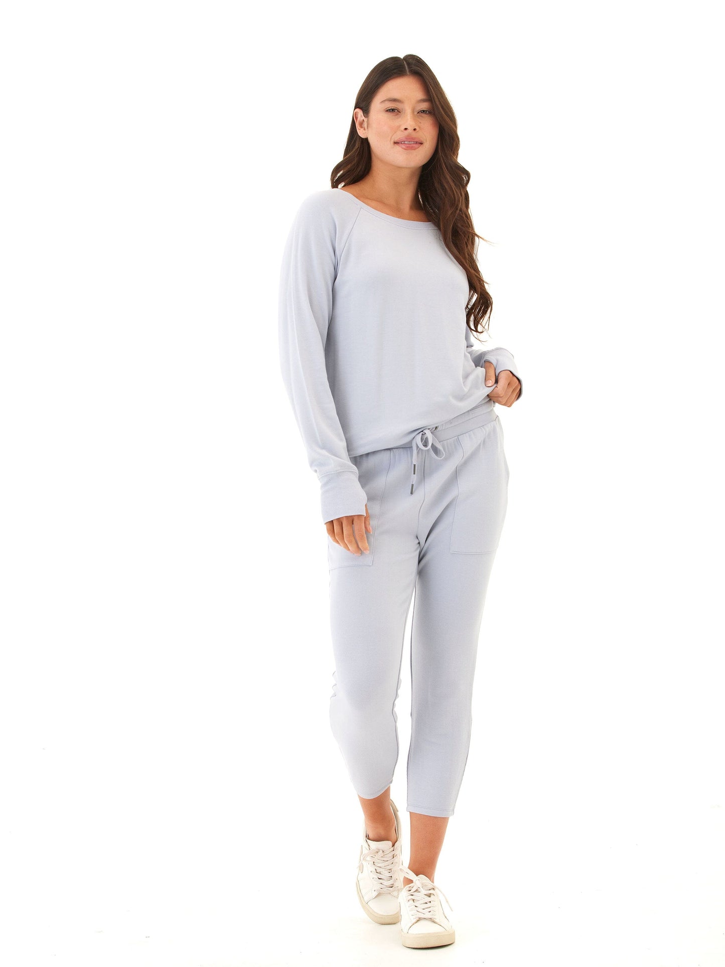 Bex Feather Fleece Panel Crop Jogger 23"