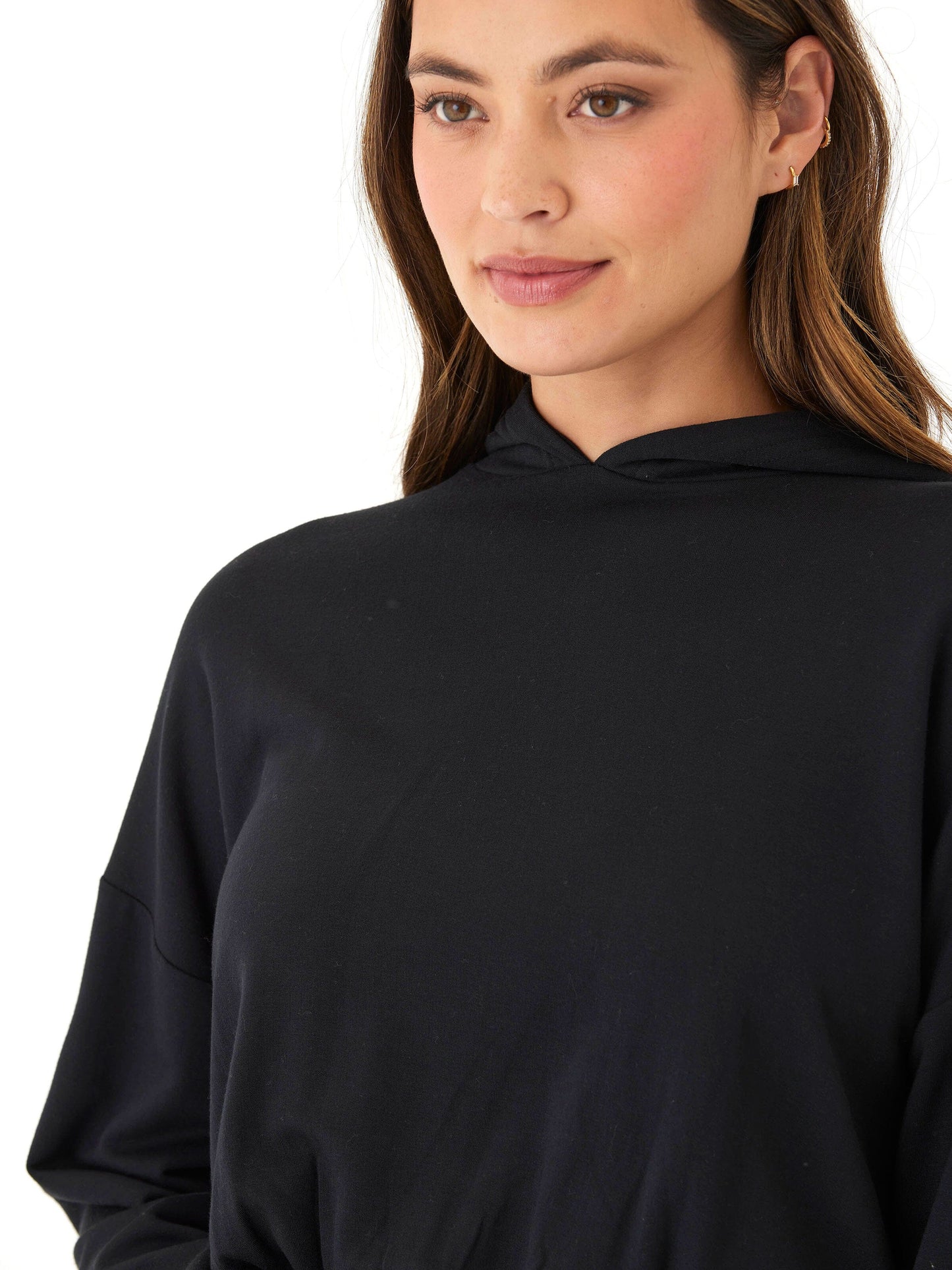 Wenda Feather Fleece Pullover Hoodie