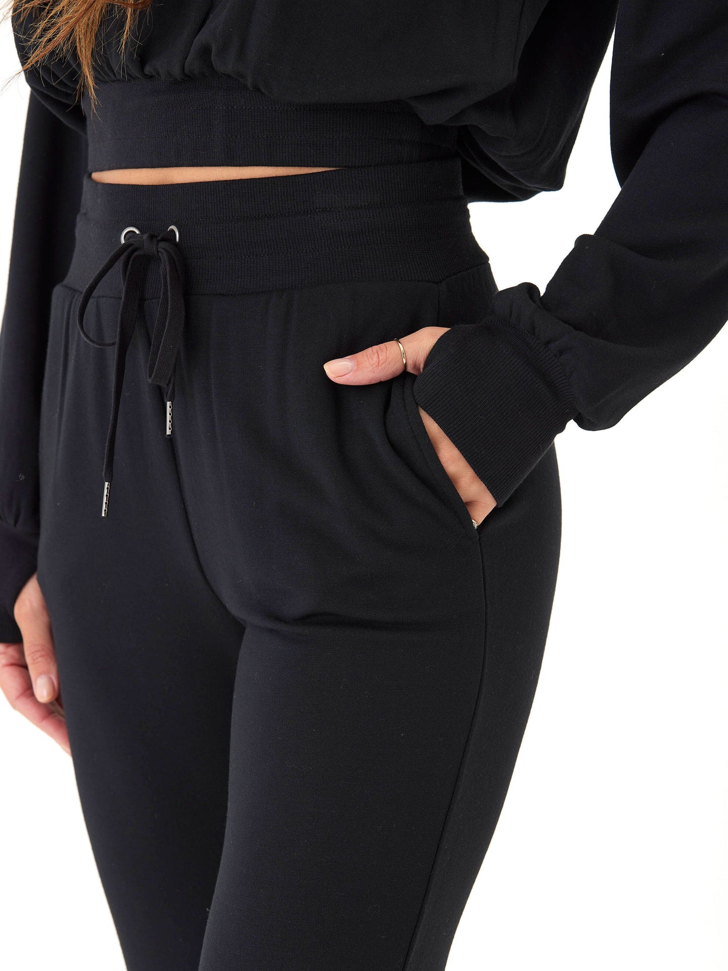 Nicolle Feather Fleece Flare Hem Pant