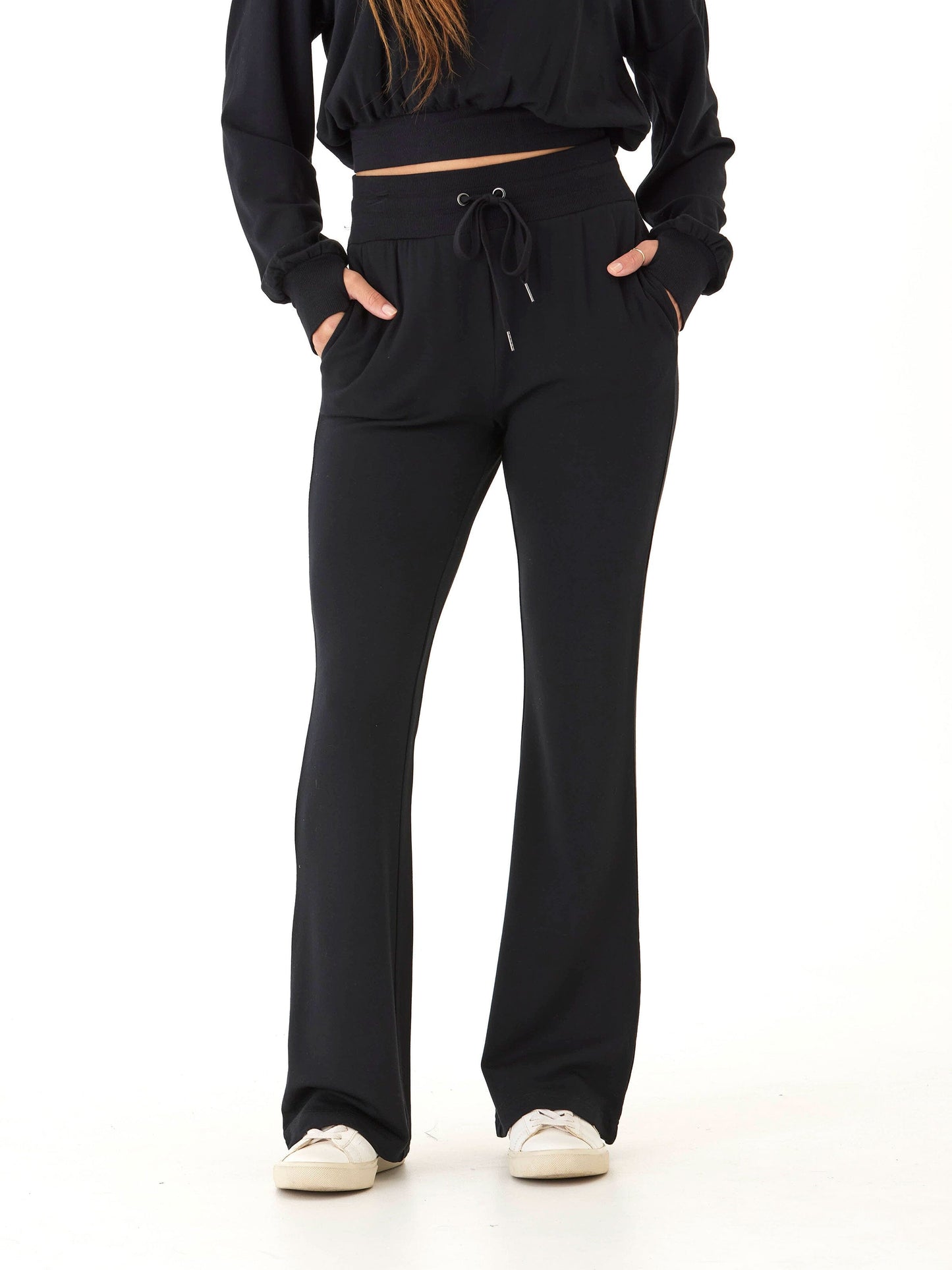 Nicolle Feather Fleece Flare Hem Pant