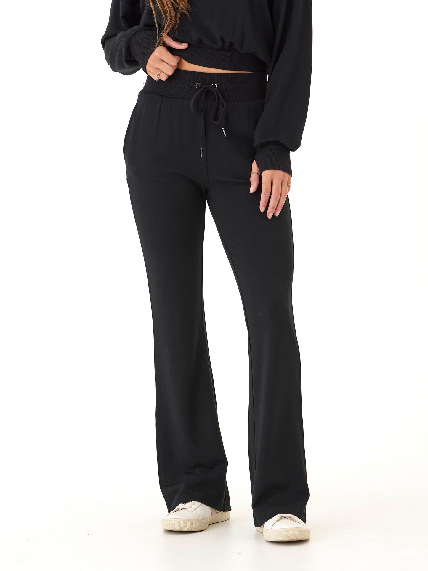 Nicolle Feather Fleece Flare Hem Pant