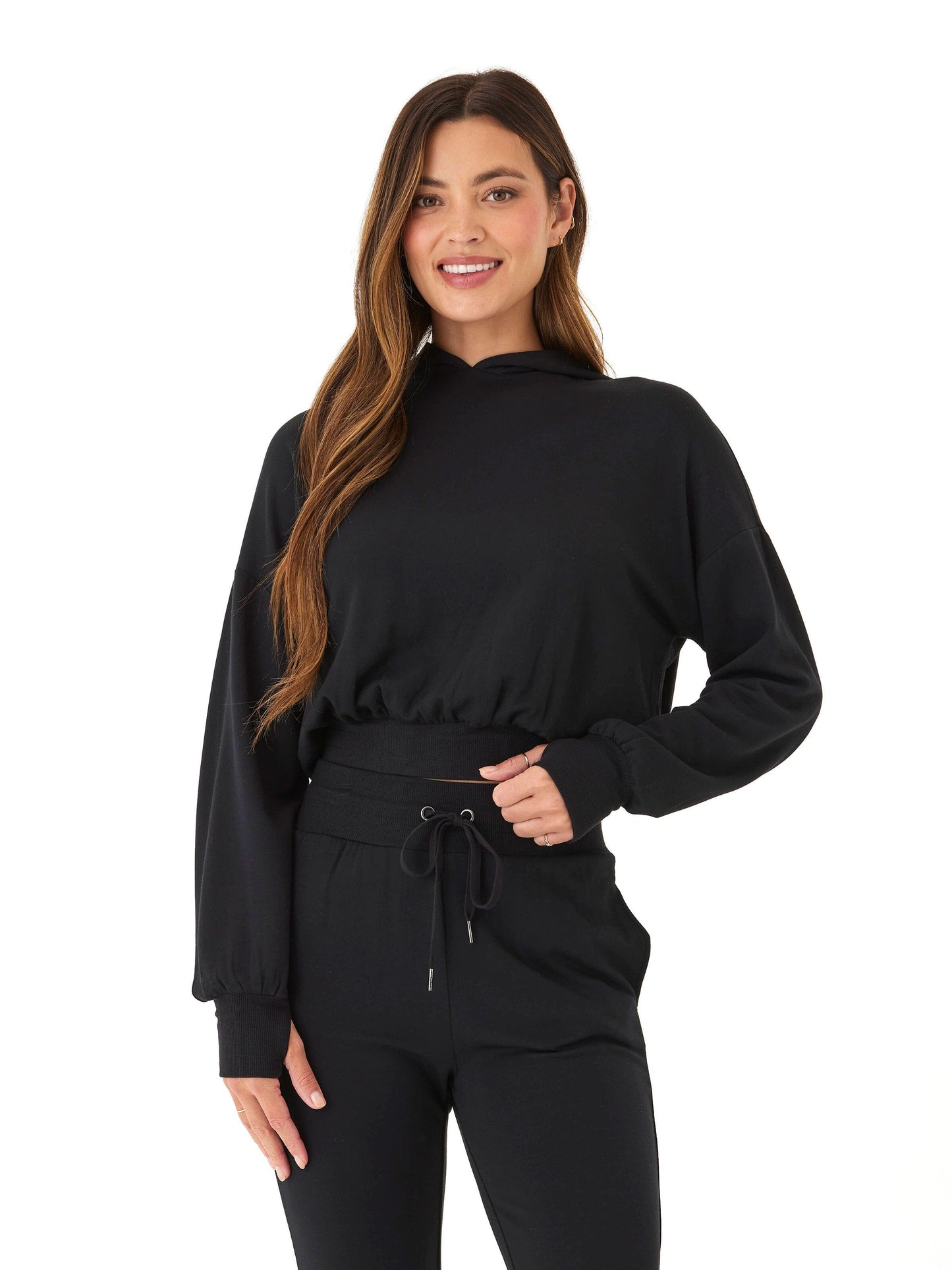 Wenda Feather Fleece Pullover Hoodie
