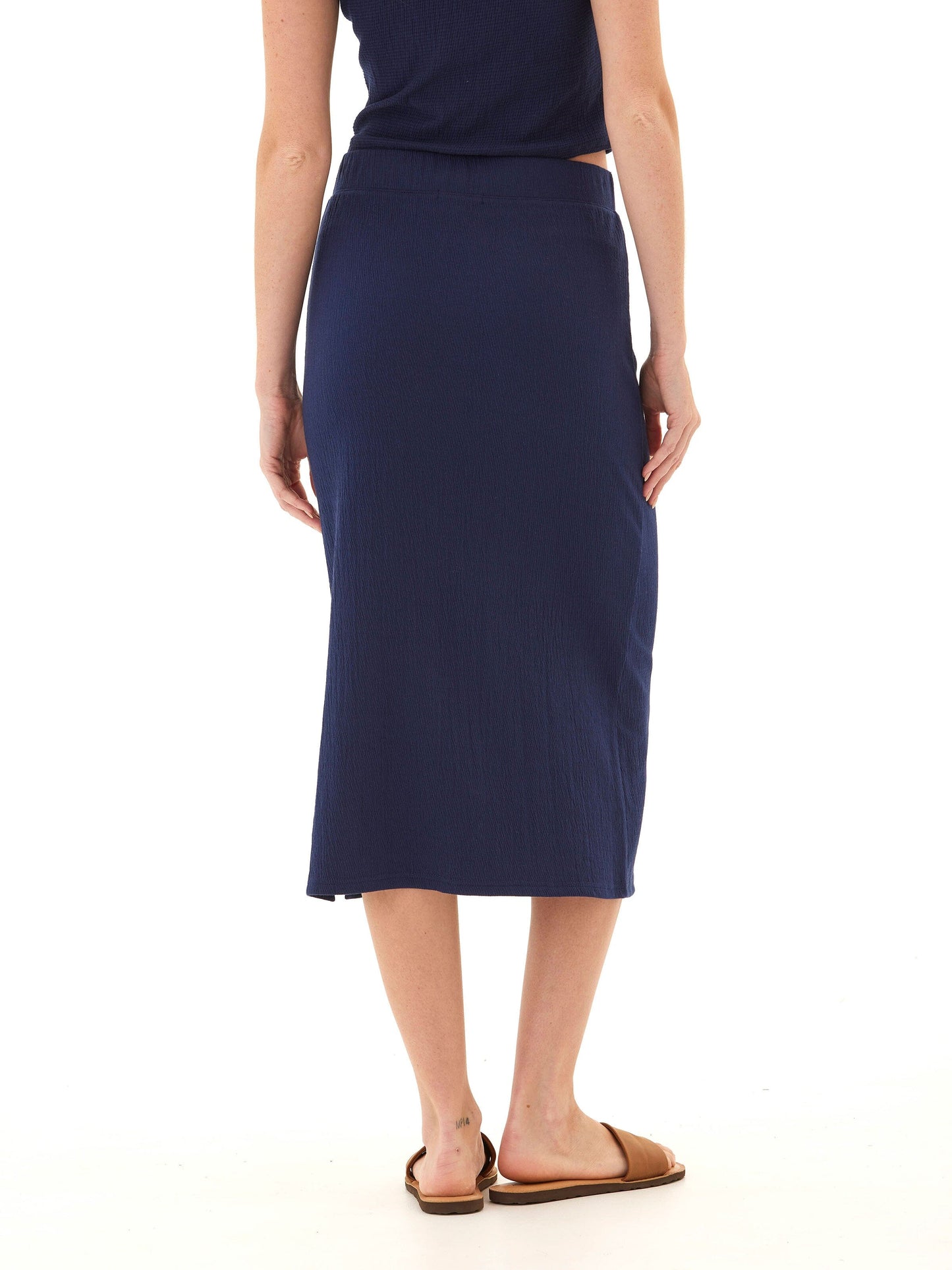 Adella Smocked Jersey Midi Skirt