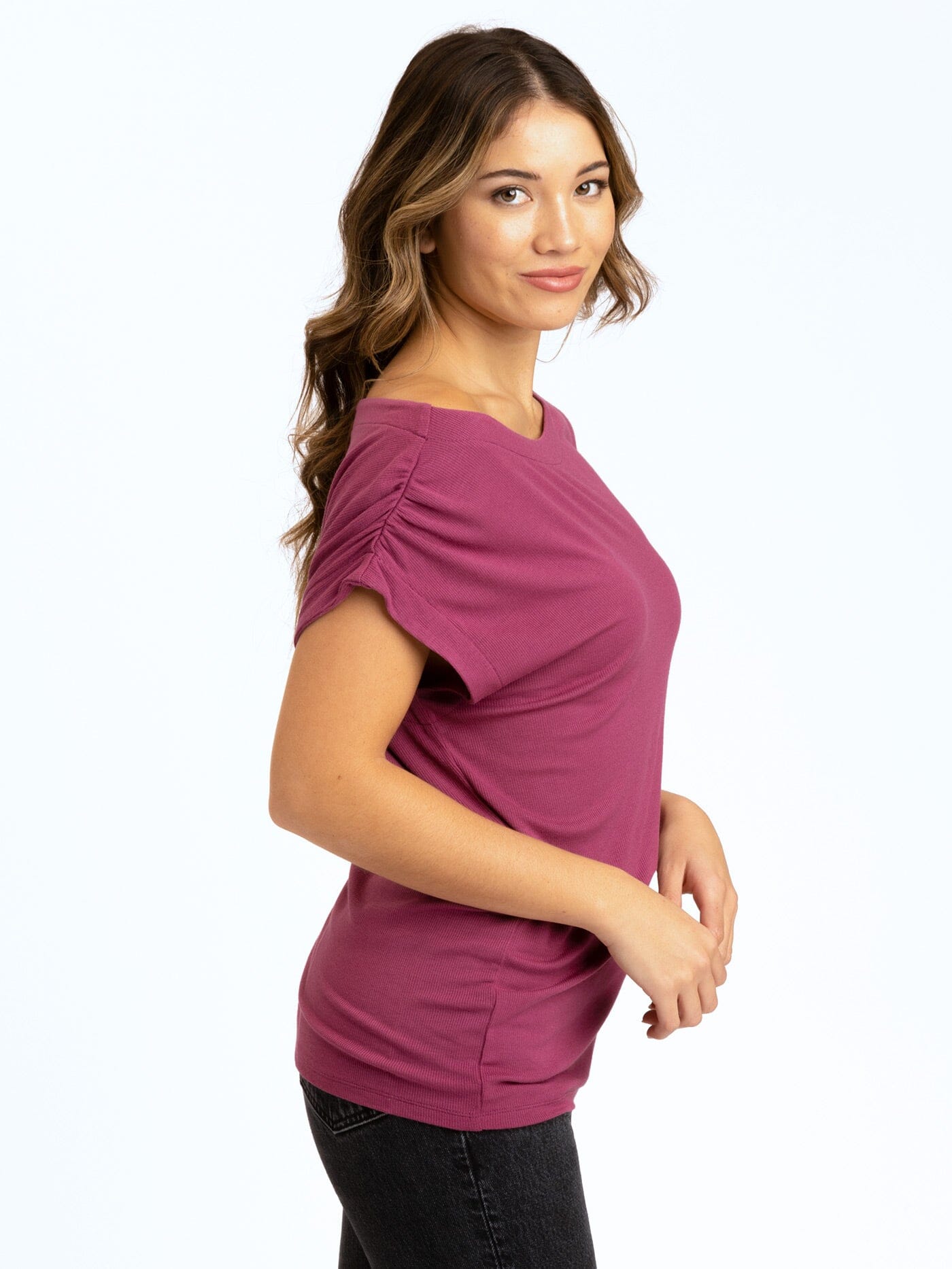 Leoni Feather Rib Short Sleeve