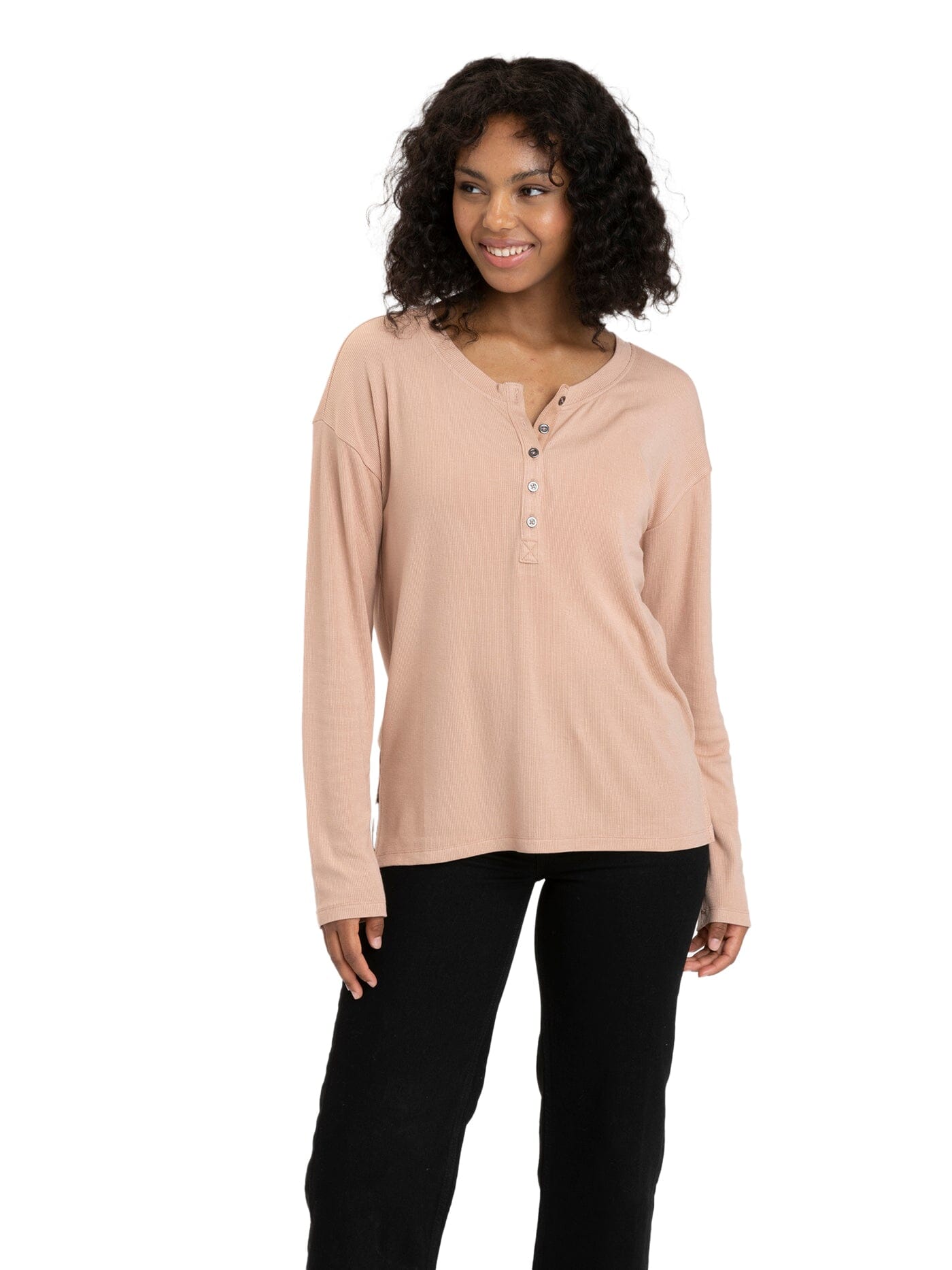 Ulla Feather Rib Long Sleeve Henley