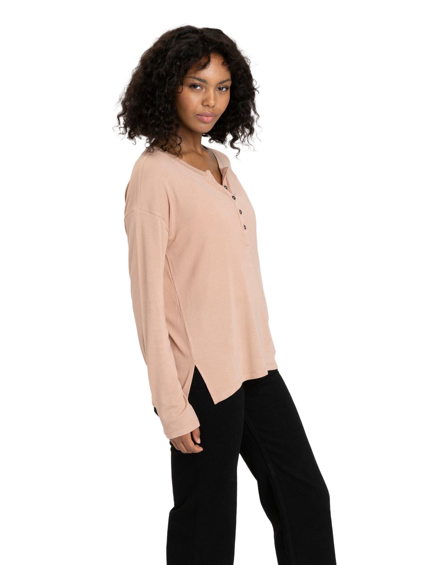 Ulla Feather Rib Long Sleeve Henley