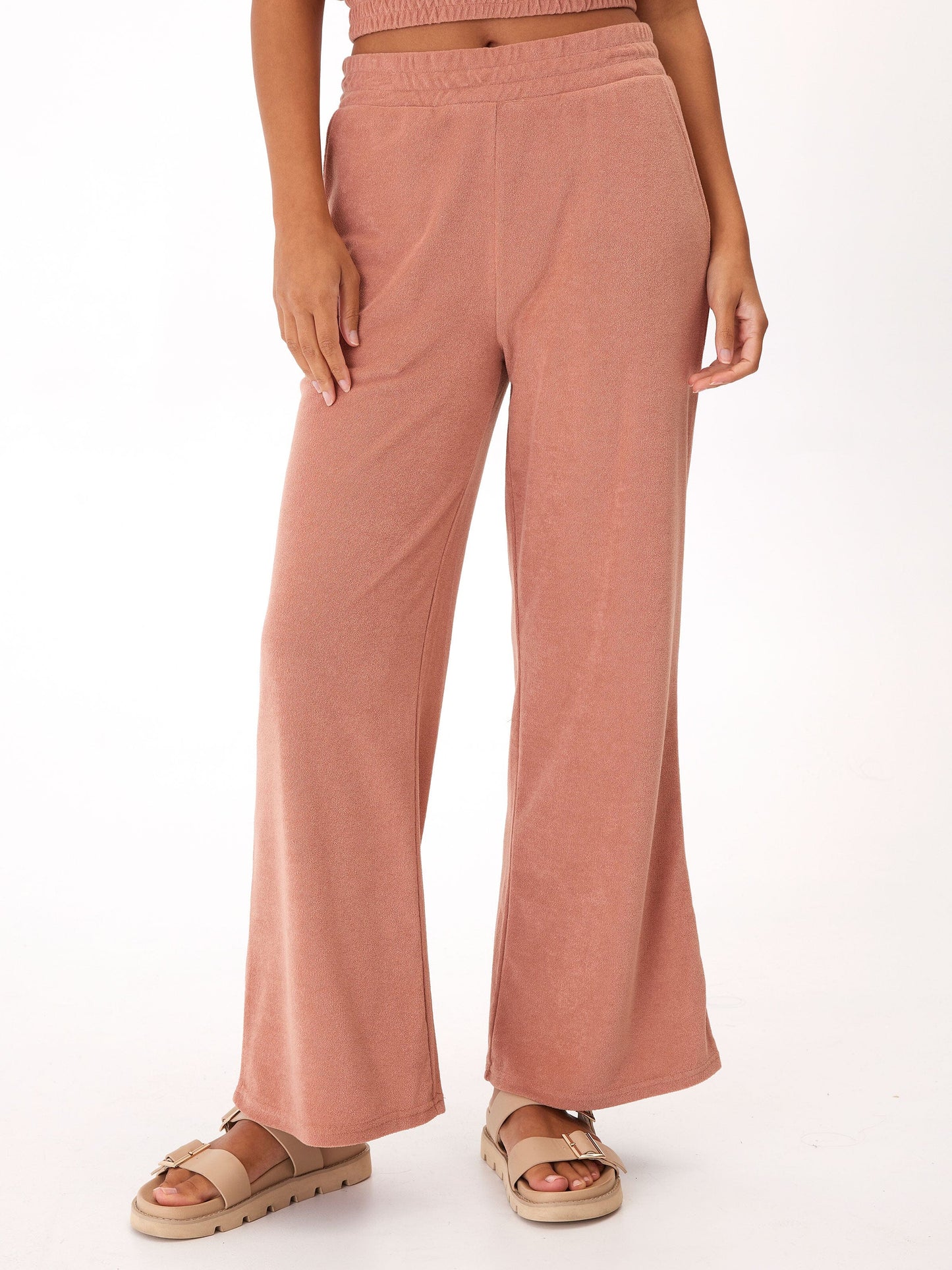 Sharie Towel Terry Wide Leg Pant