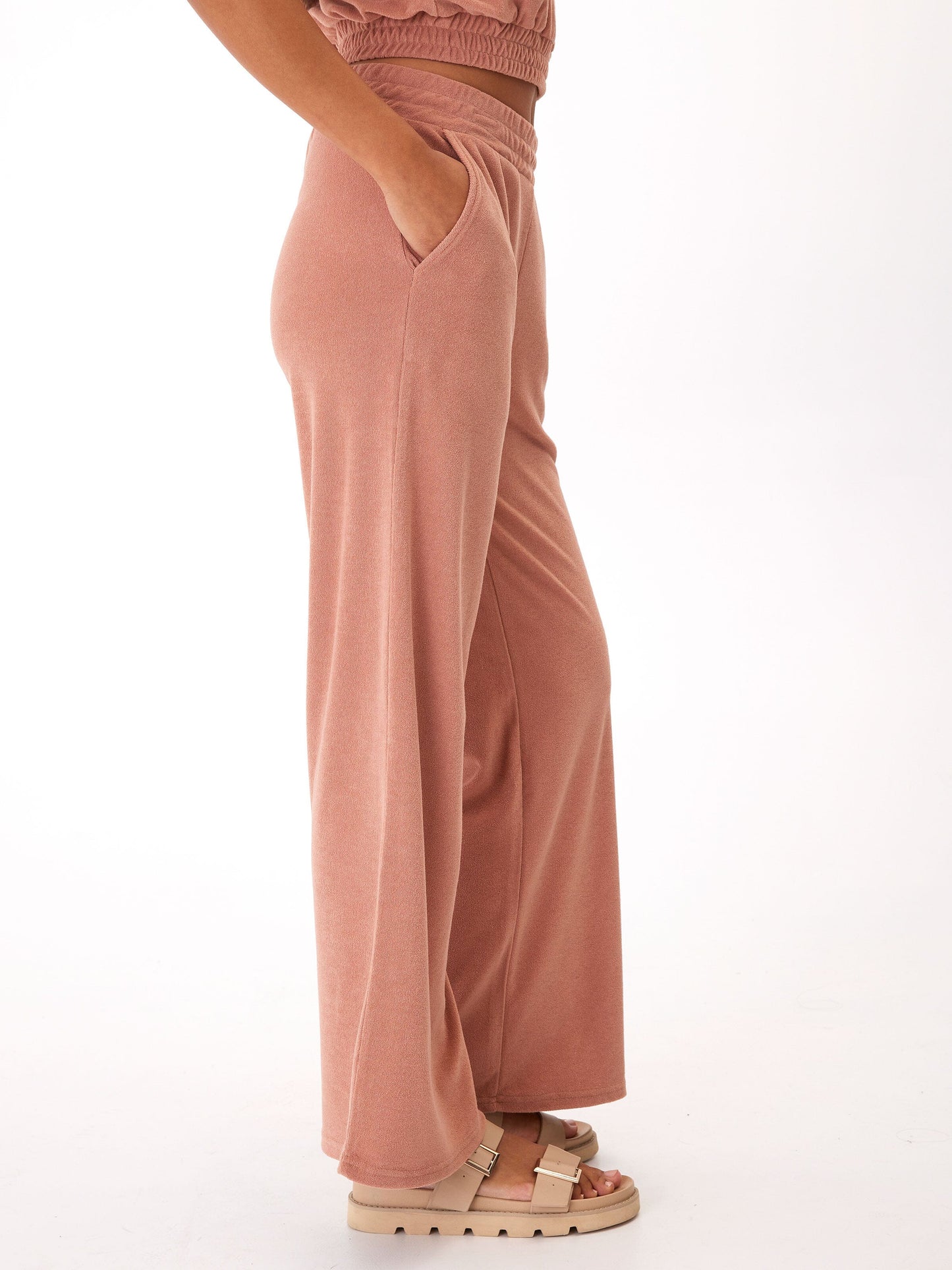 Sharie Towel Terry Wide Leg Pant
