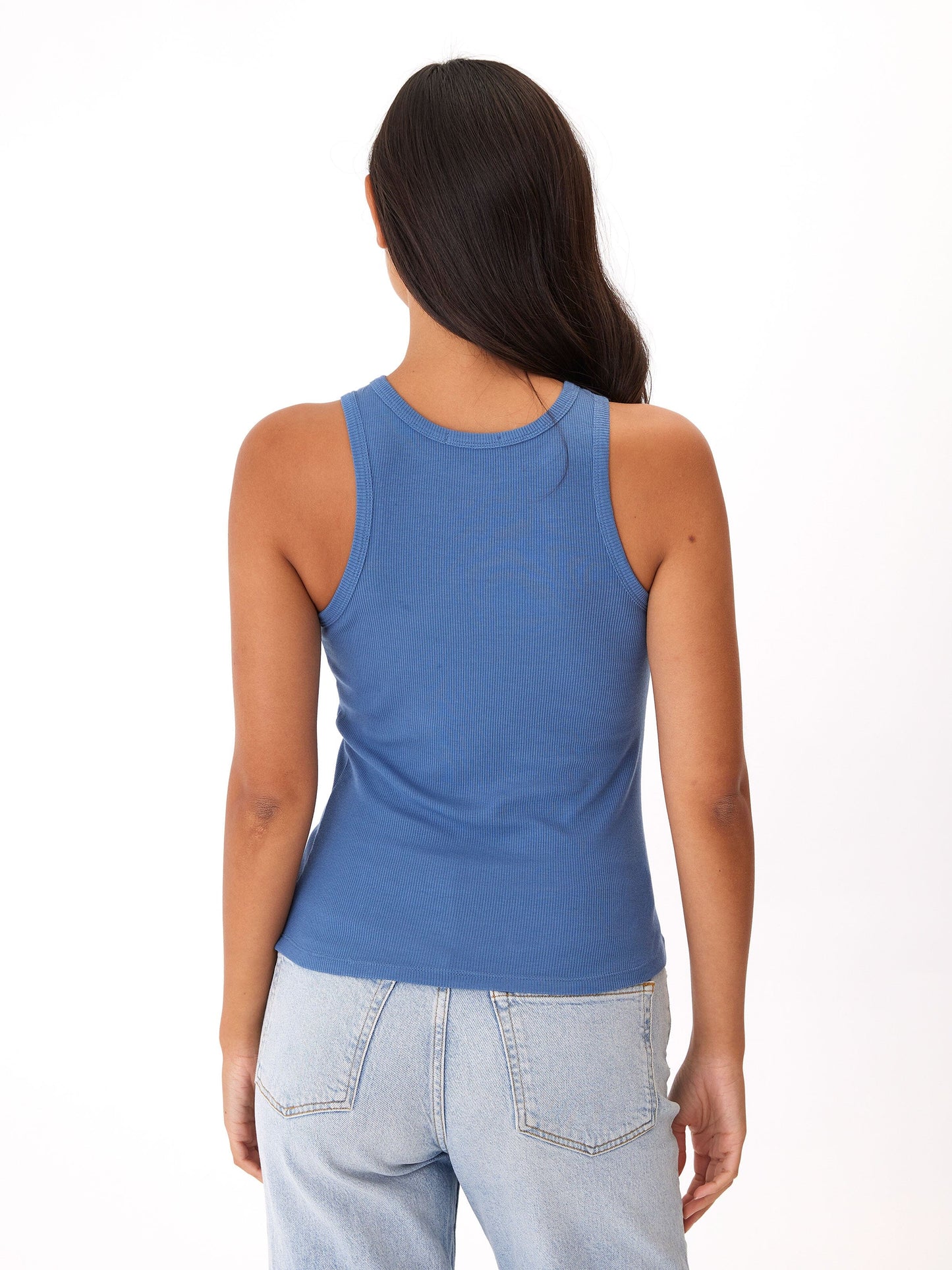 Bailey Feather Rib High Neck Tank