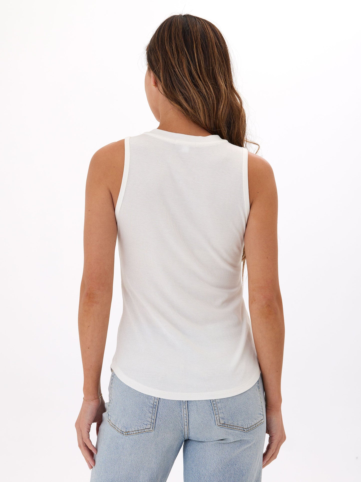 Akia Feather Rib Henley Tank