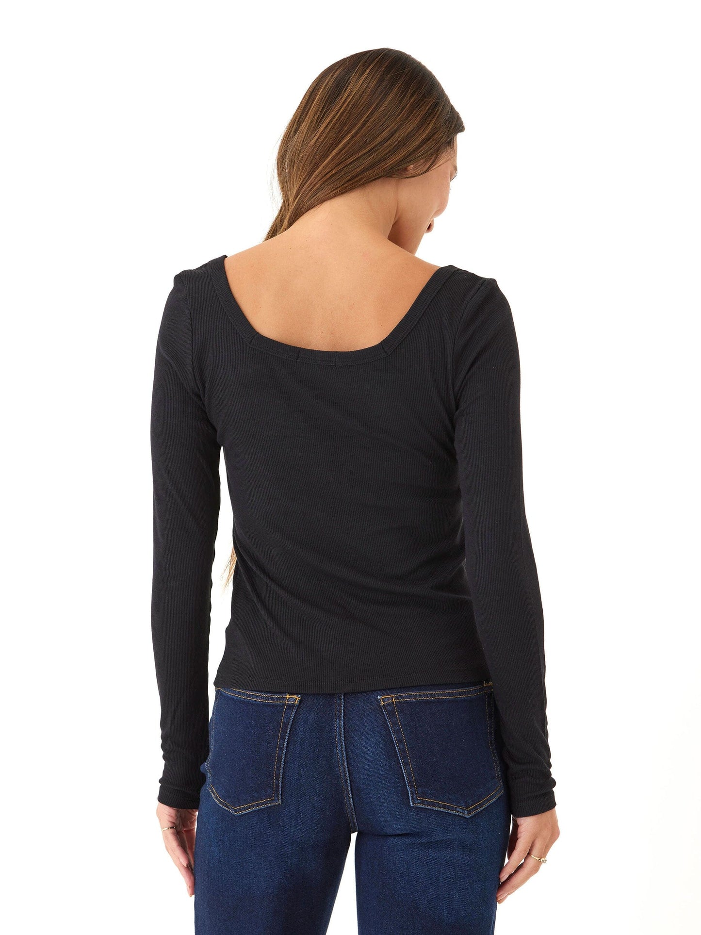 Yvette Feather Rib Square Top