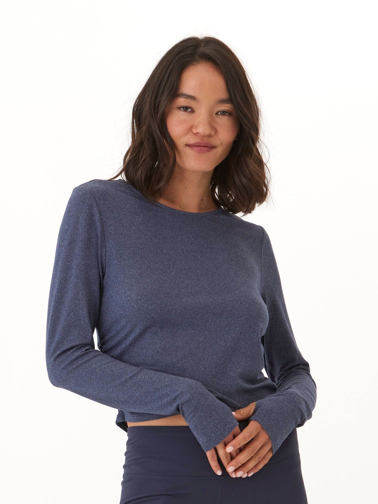 Amabella Heather Luxe Jersey Ruched Long Sleeve