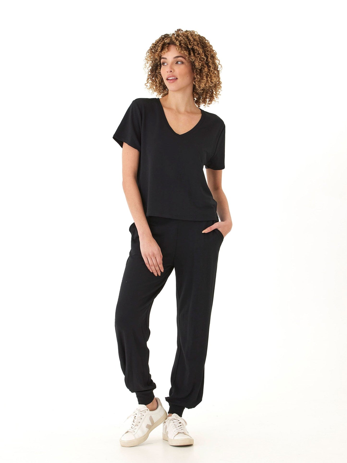 Bettine Modal Terry V-Neck Tee