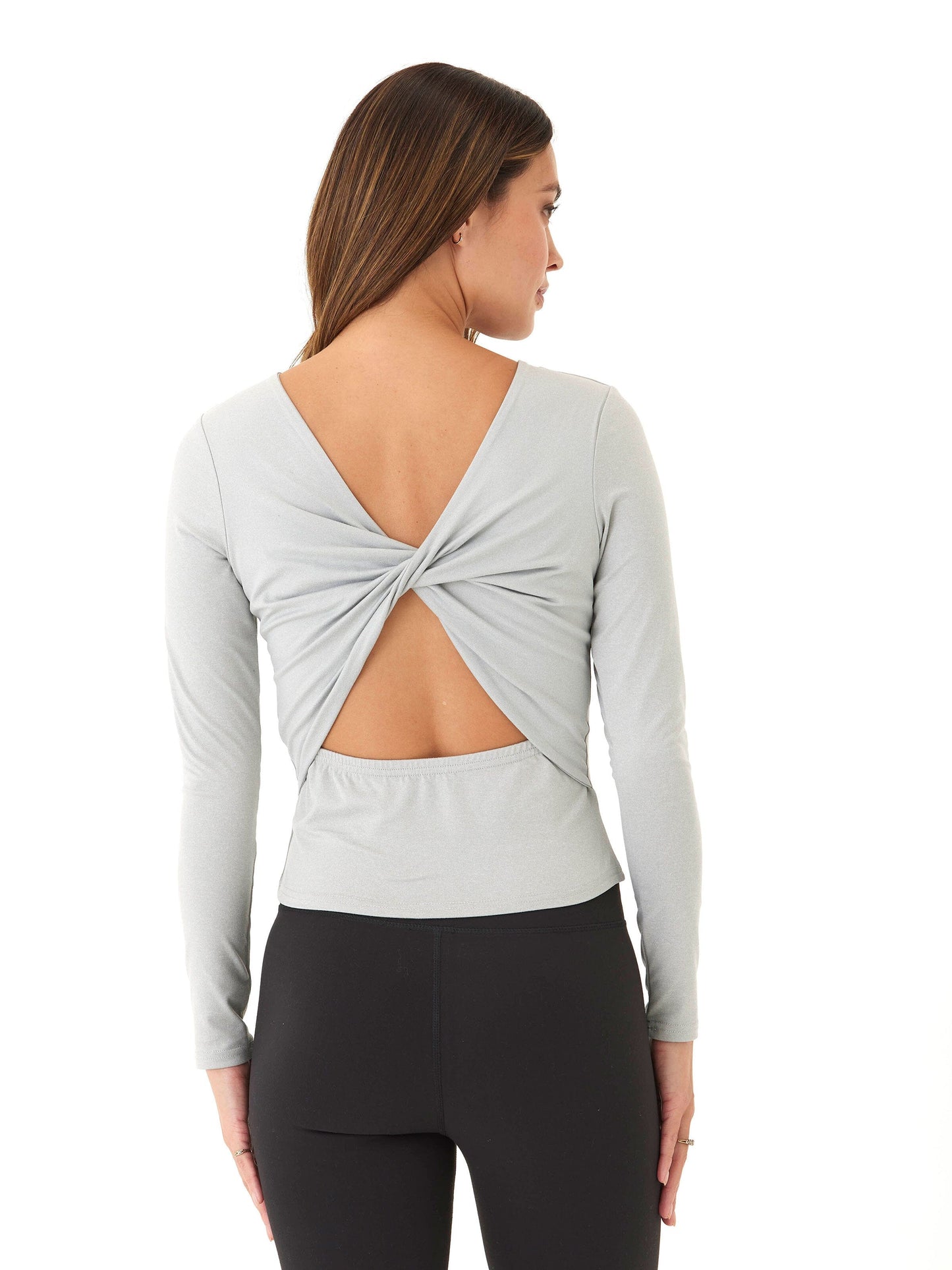 Audra Luxe Jersey 2-Way Long Sleeve Twist Top