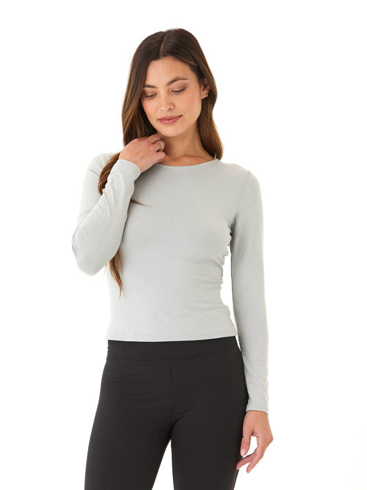 Audra Luxe Jersey 2-Way Long Sleeve Twist Top