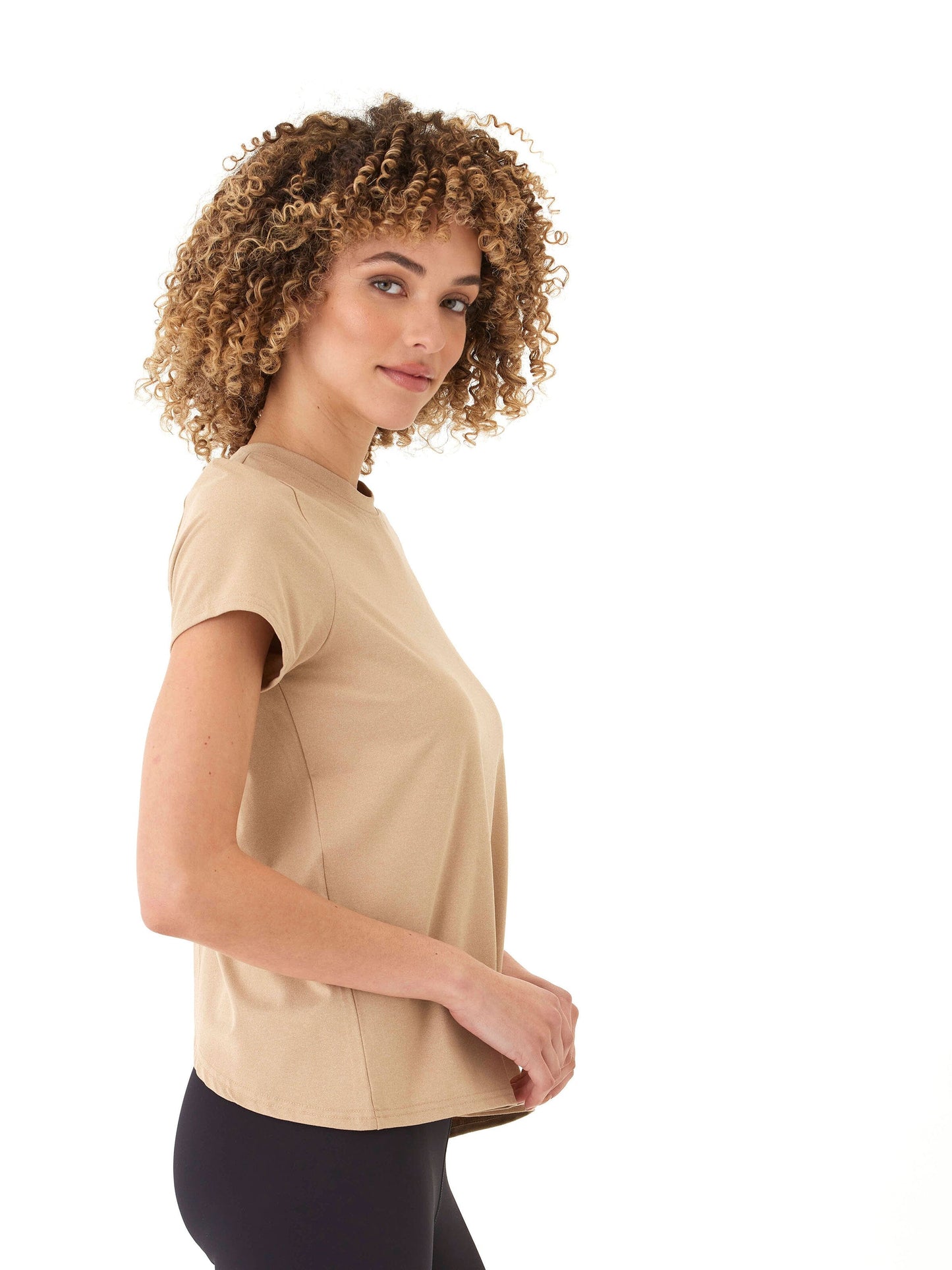 Gemella Luxe Jersey Tulip-Back Short Sleeve Top