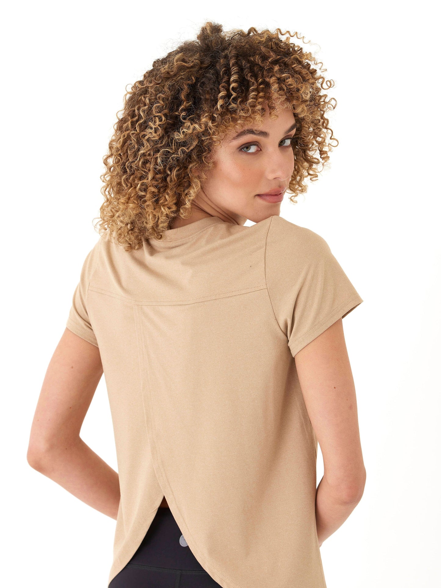 Gemella Luxe Jersey Tulip-Back Short Sleeve Top