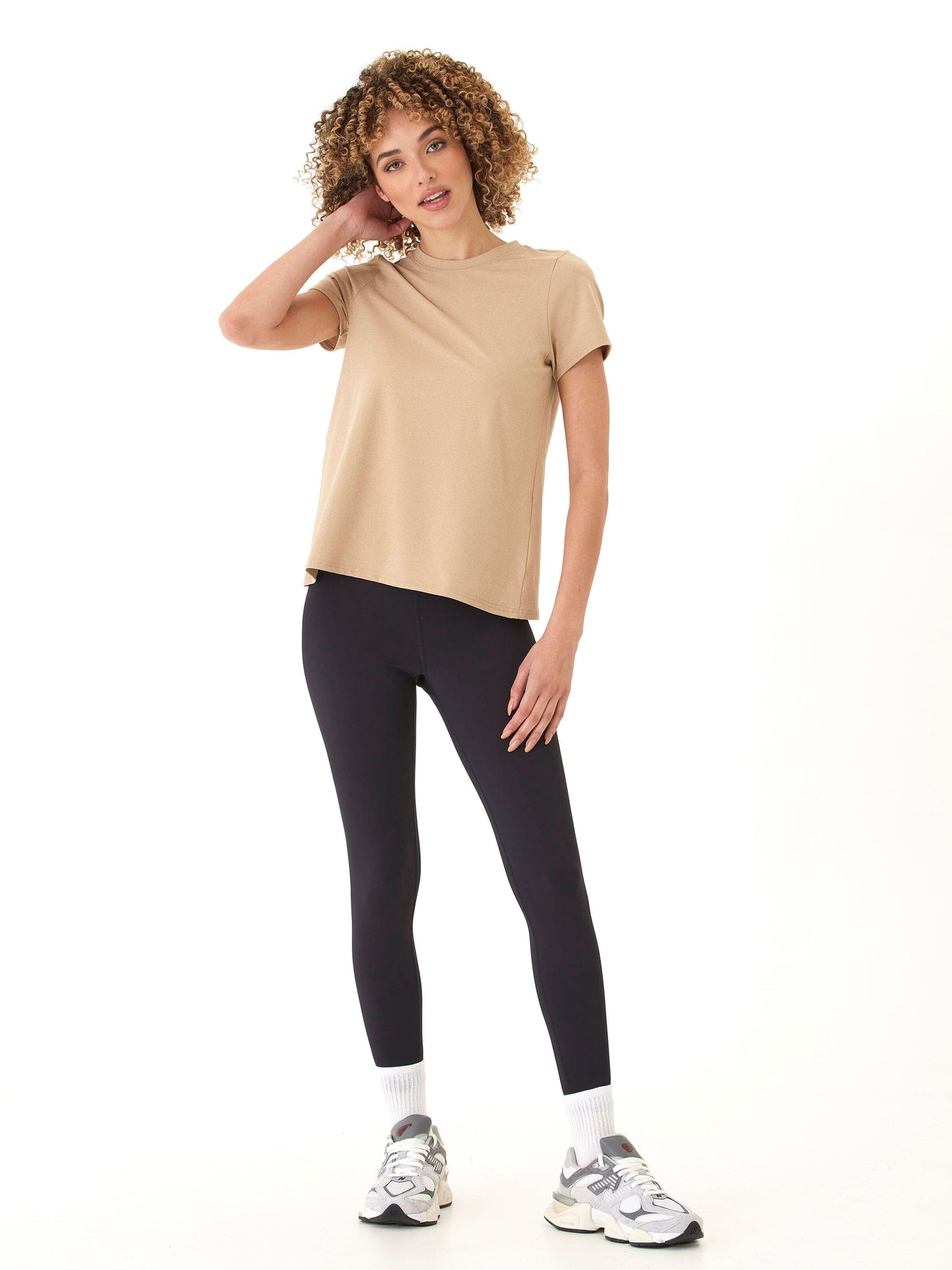 Gemella Luxe Jersey Tulip-Back Short Sleeve Top