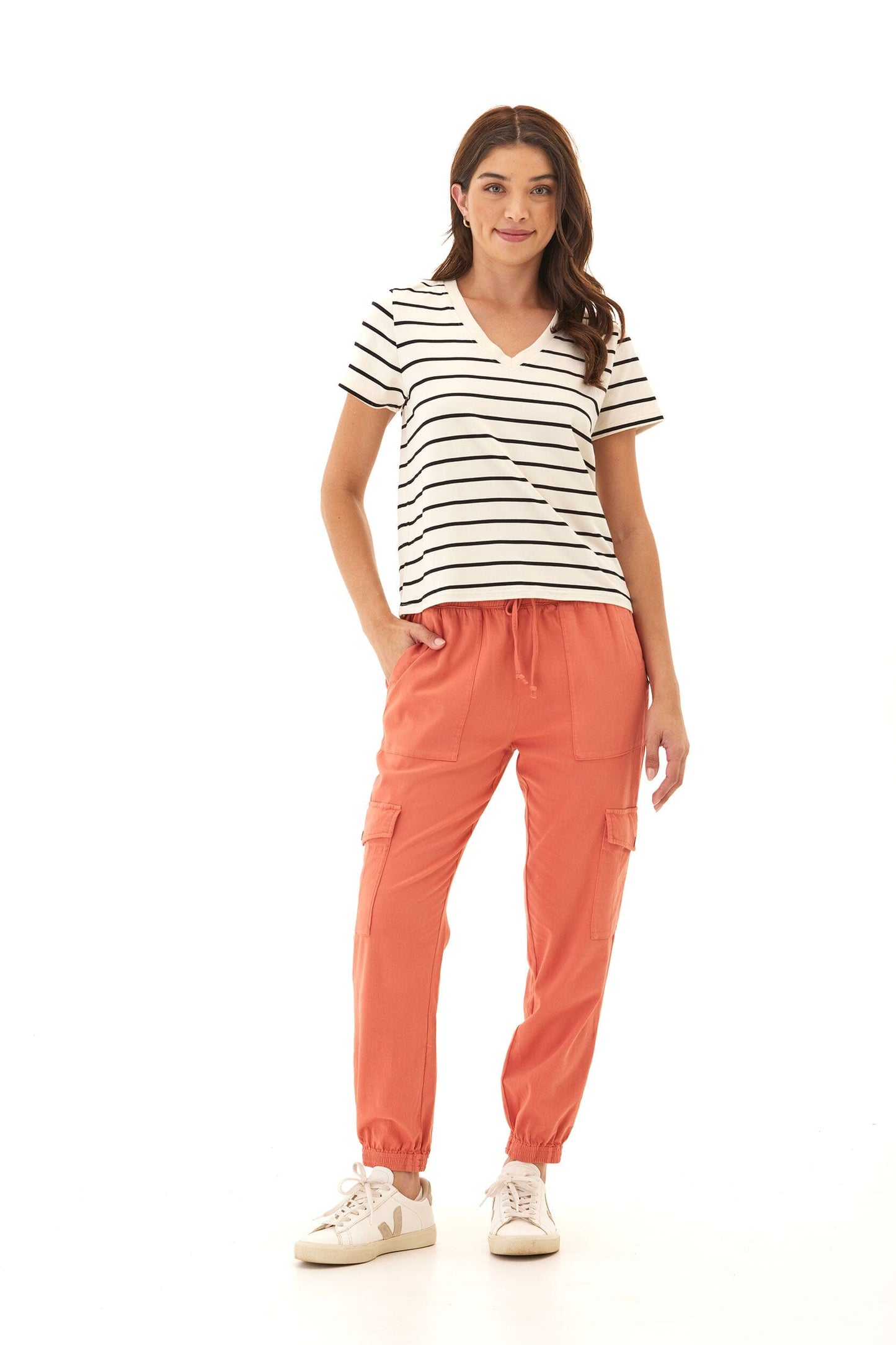 Delilah Stretch Twill Cargo Jogger 27"