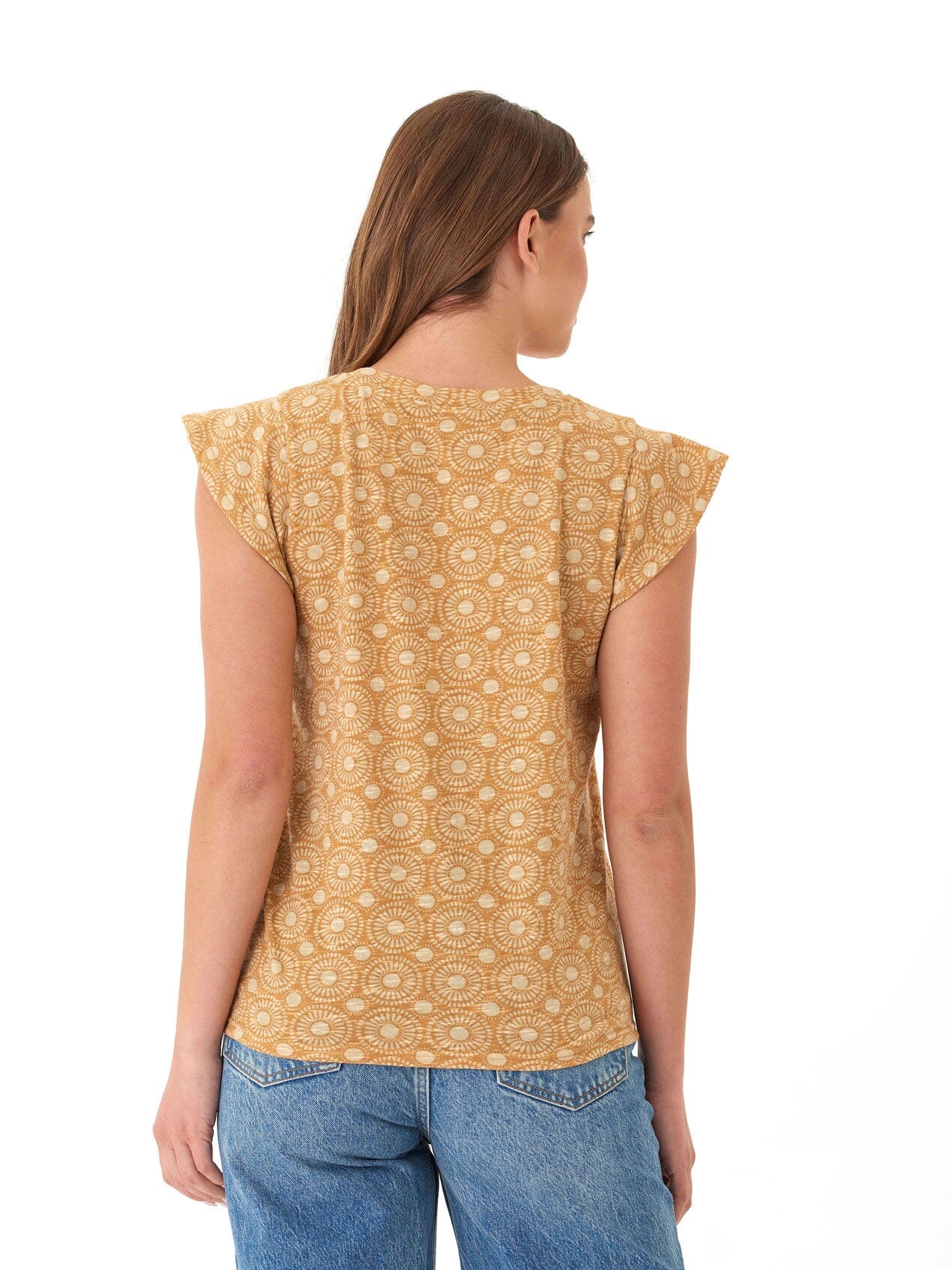 Blanche Medallion Print Linen Jersey Tee