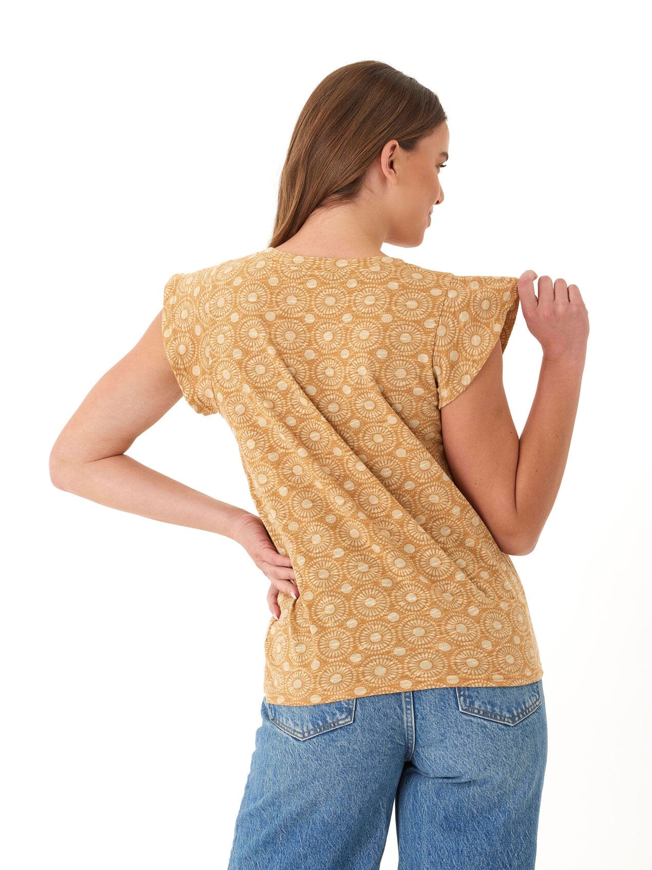 Blanche Medallion Print Linen Jersey Tee