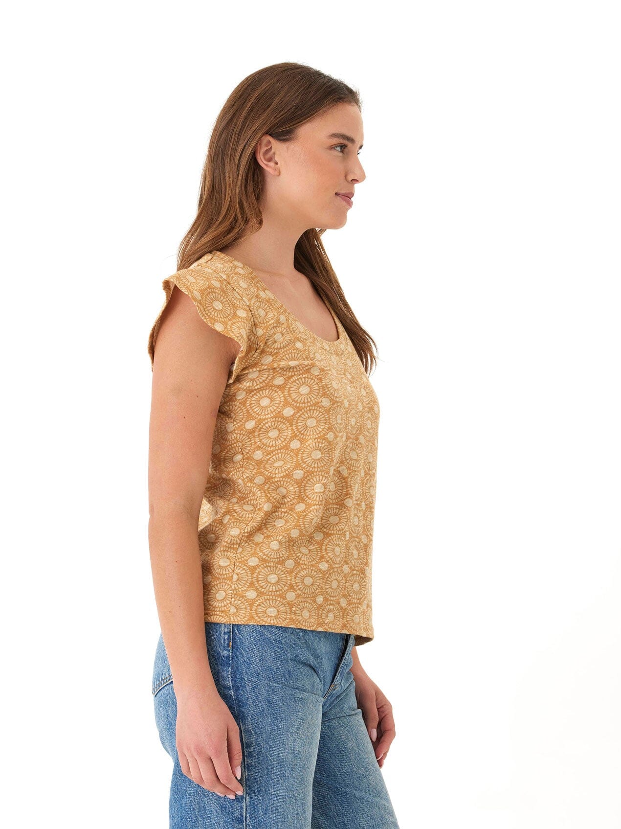 Blanche Medallion Print Linen Jersey Tee