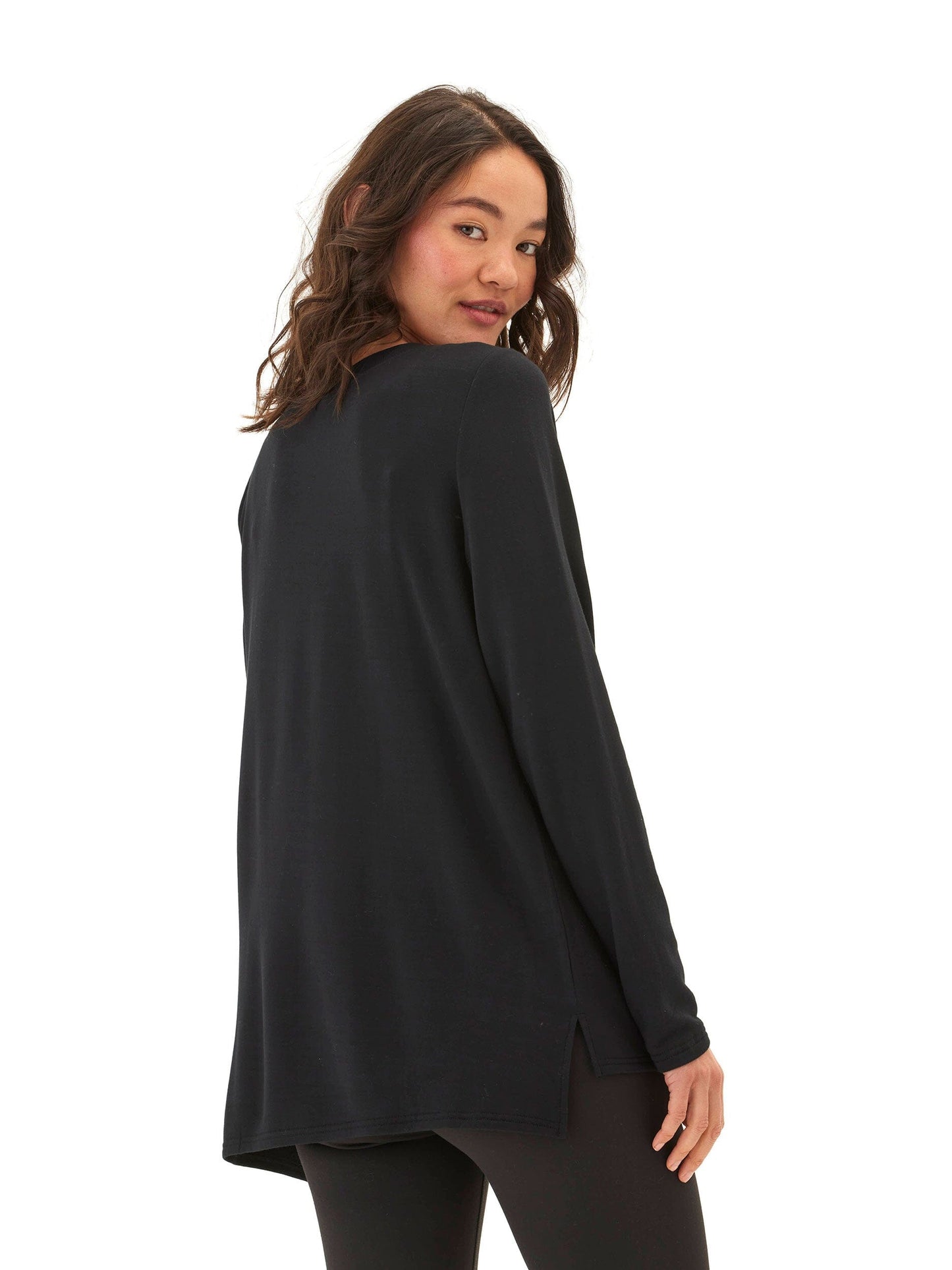 Teagan Feather Fleece Step-Hem Tunic