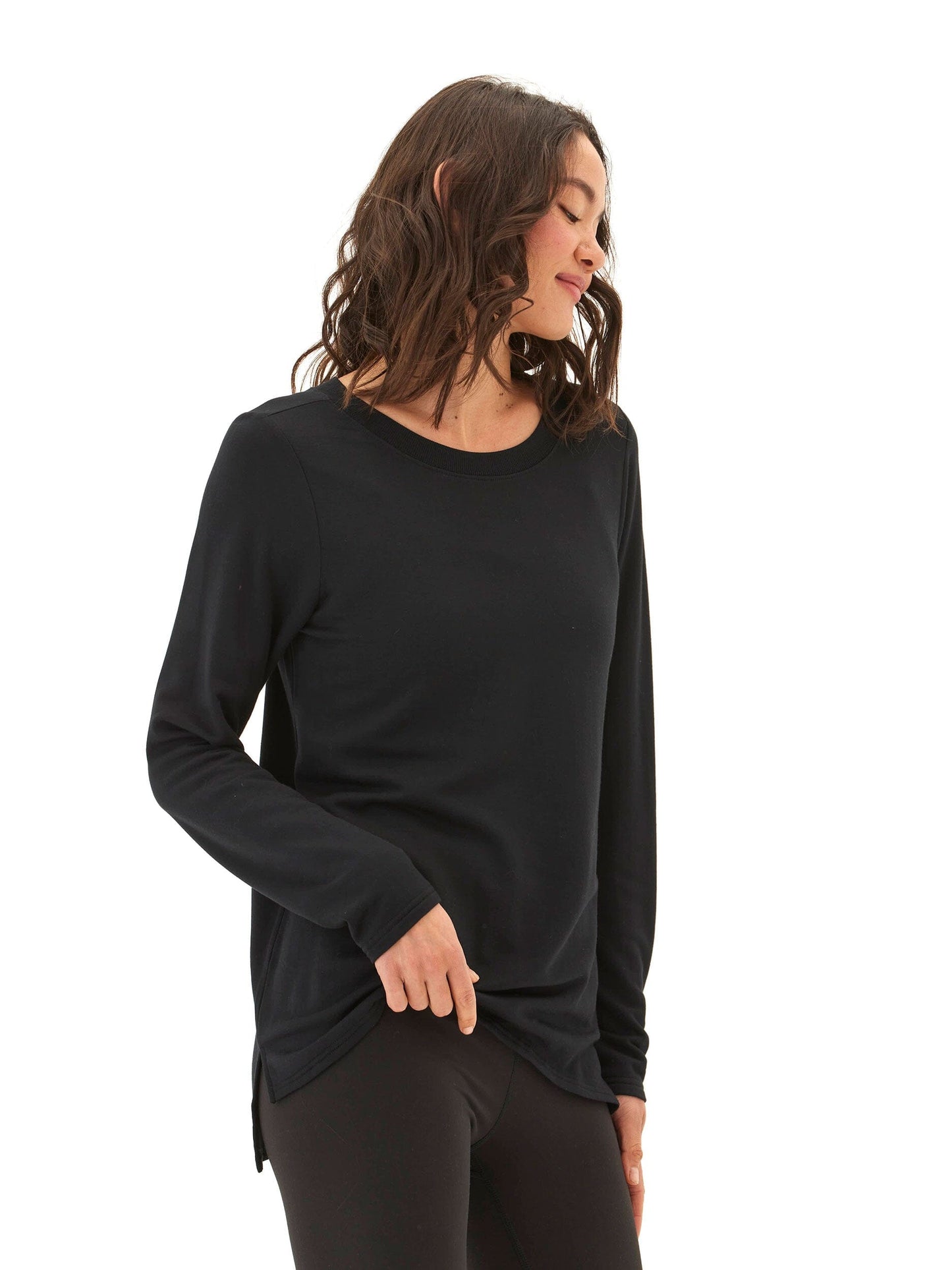 Teagan Feather Fleece Step-Hem Tunic