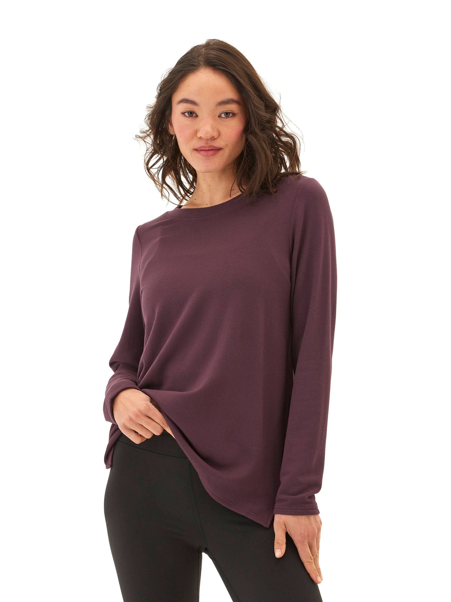 Teagan Feather Fleece Step-Hem Tunic