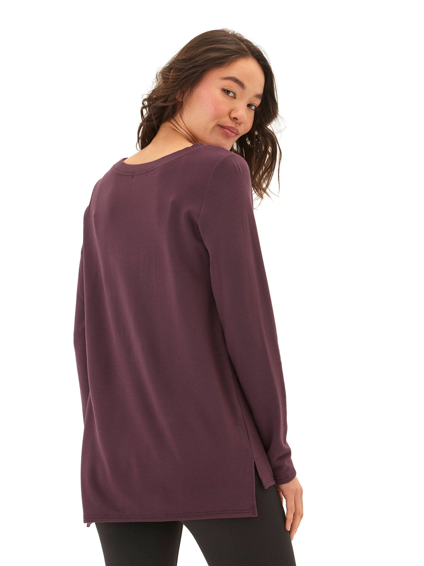 Teagan Feather Fleece Step-Hem Tunic