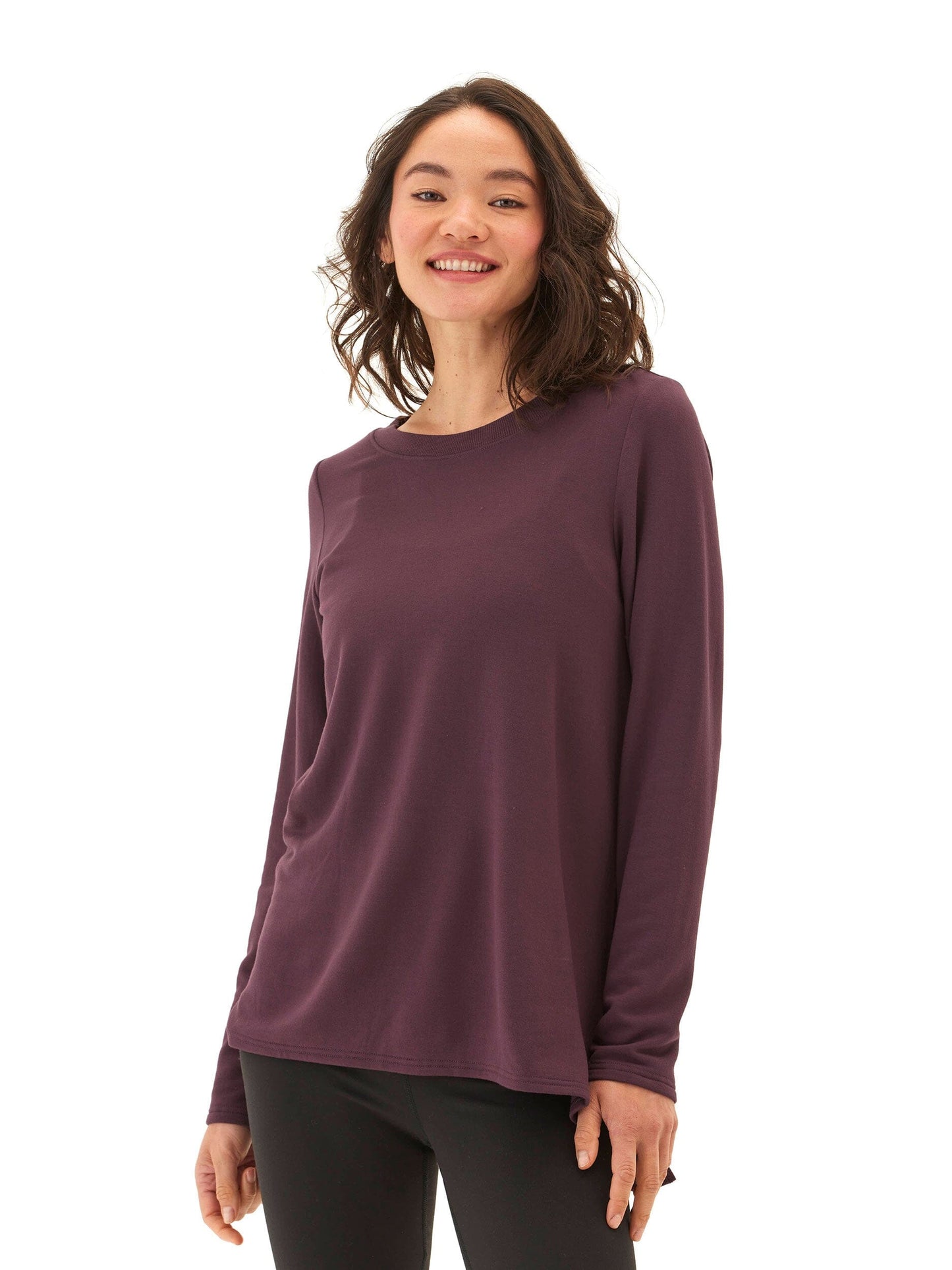 Teagan Feather Fleece Step-Hem Tunic