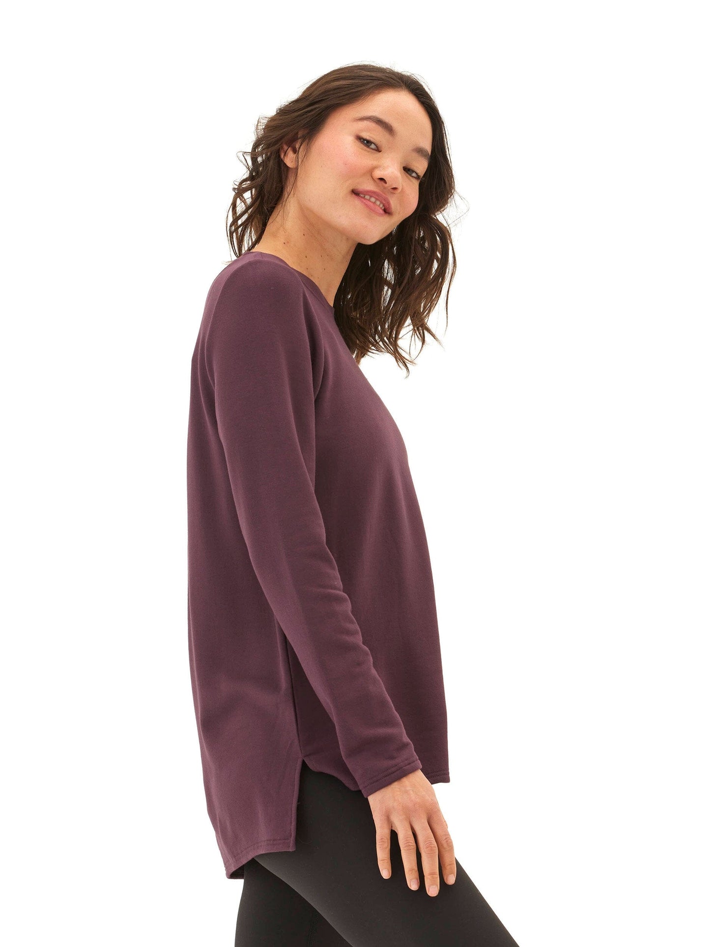 Teagan Feather Fleece Step-Hem Tunic