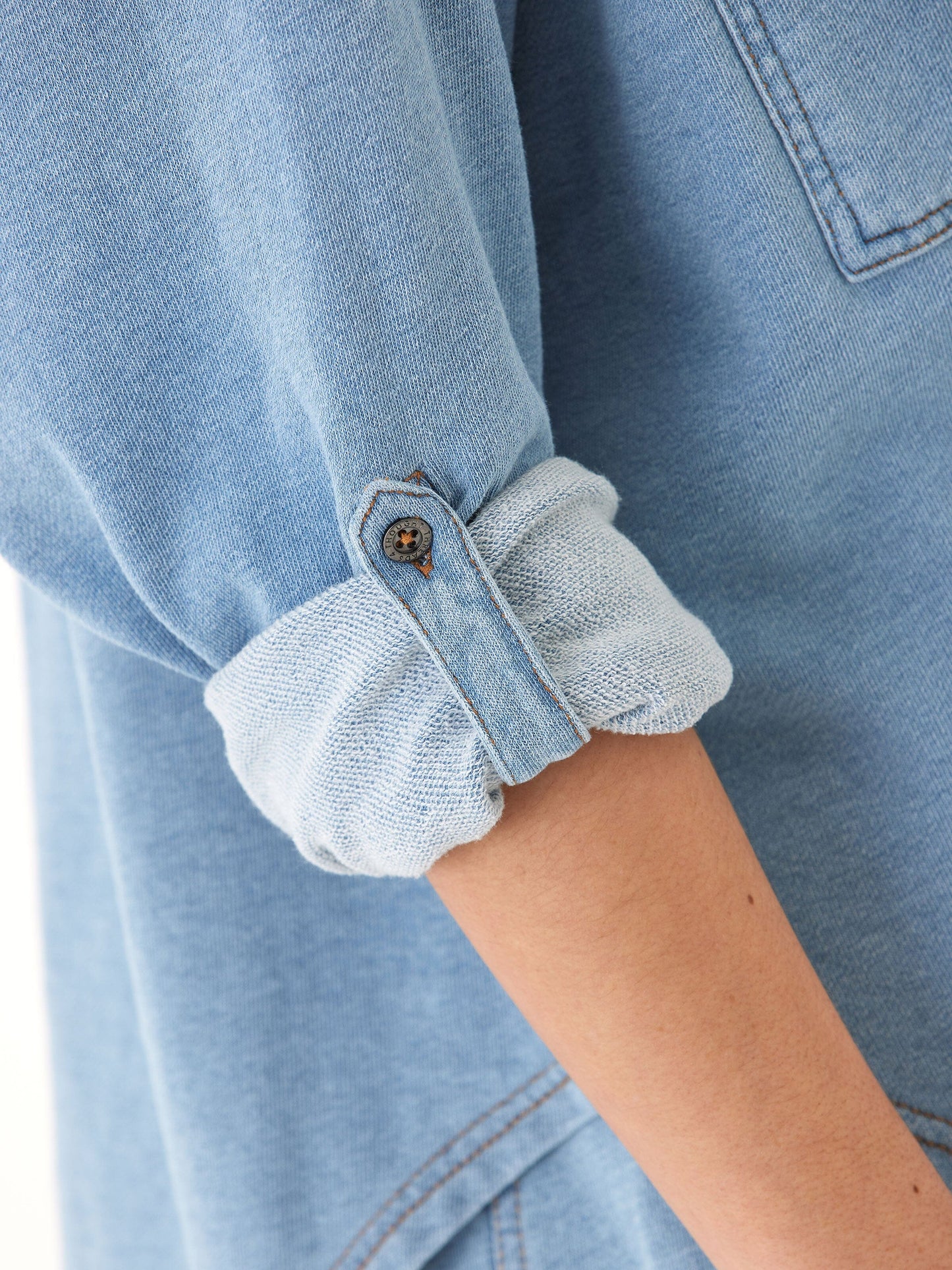 Blaire Denim Terry Button-Down