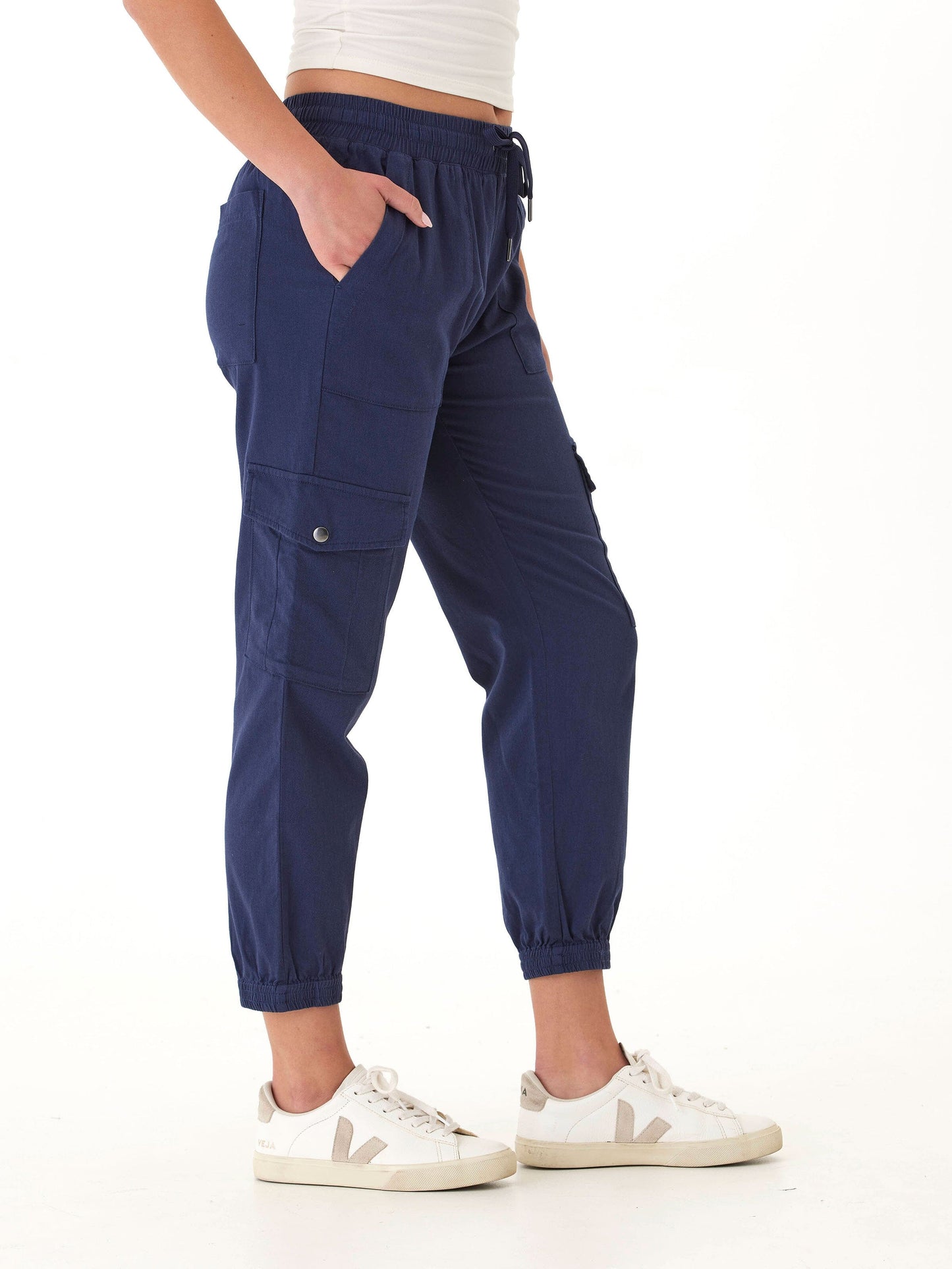 Delilah Stretch Twill Cargo Jogger 27"